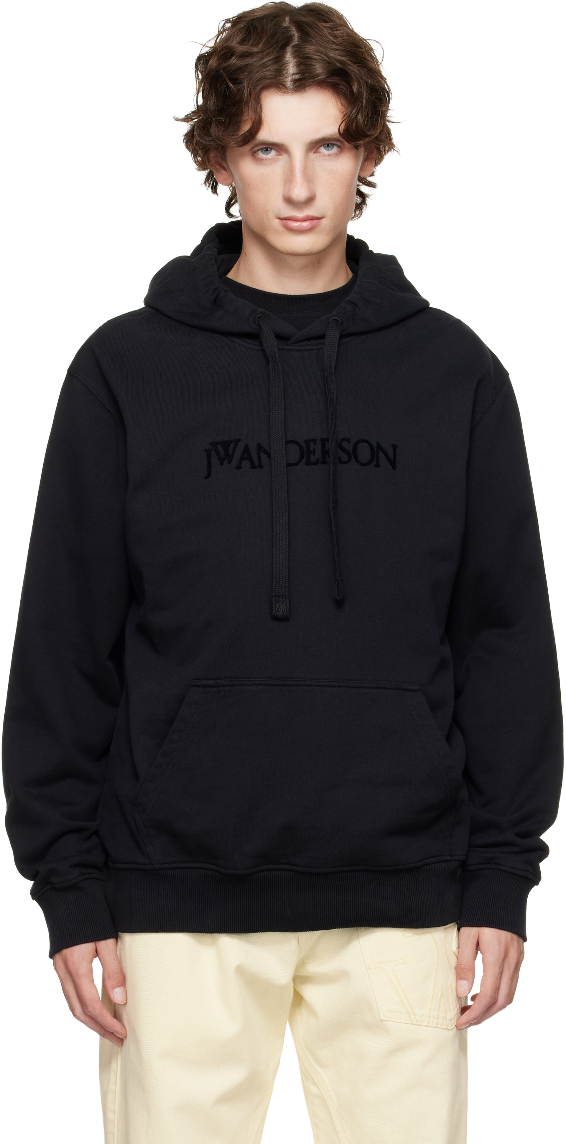 JW Anderson - Pull à capuche noir à logo