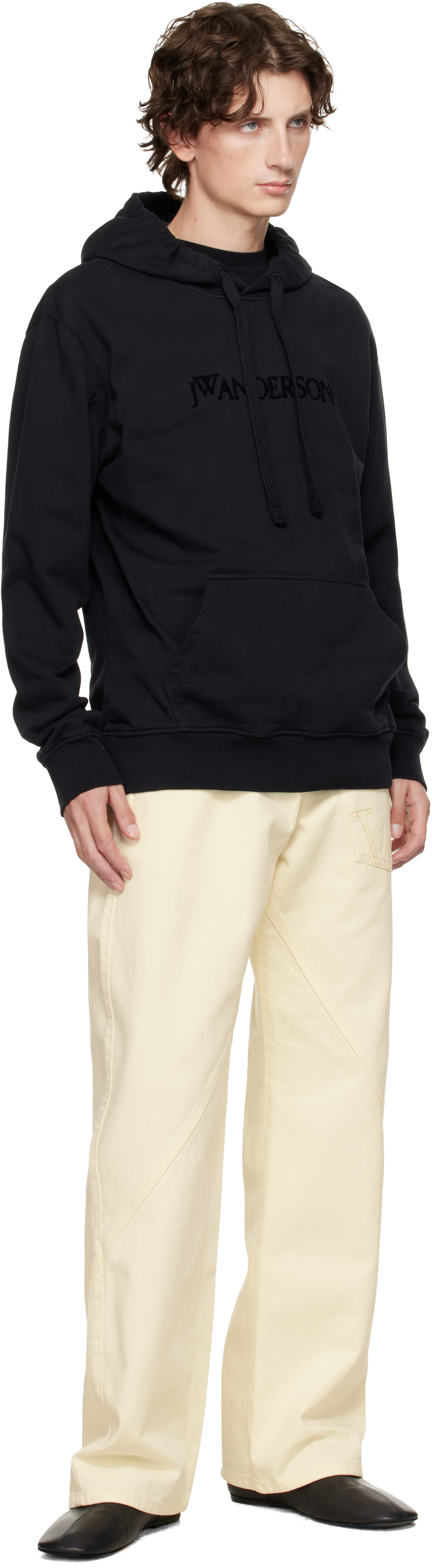JW Anderson - Pull à capuche noir à logo