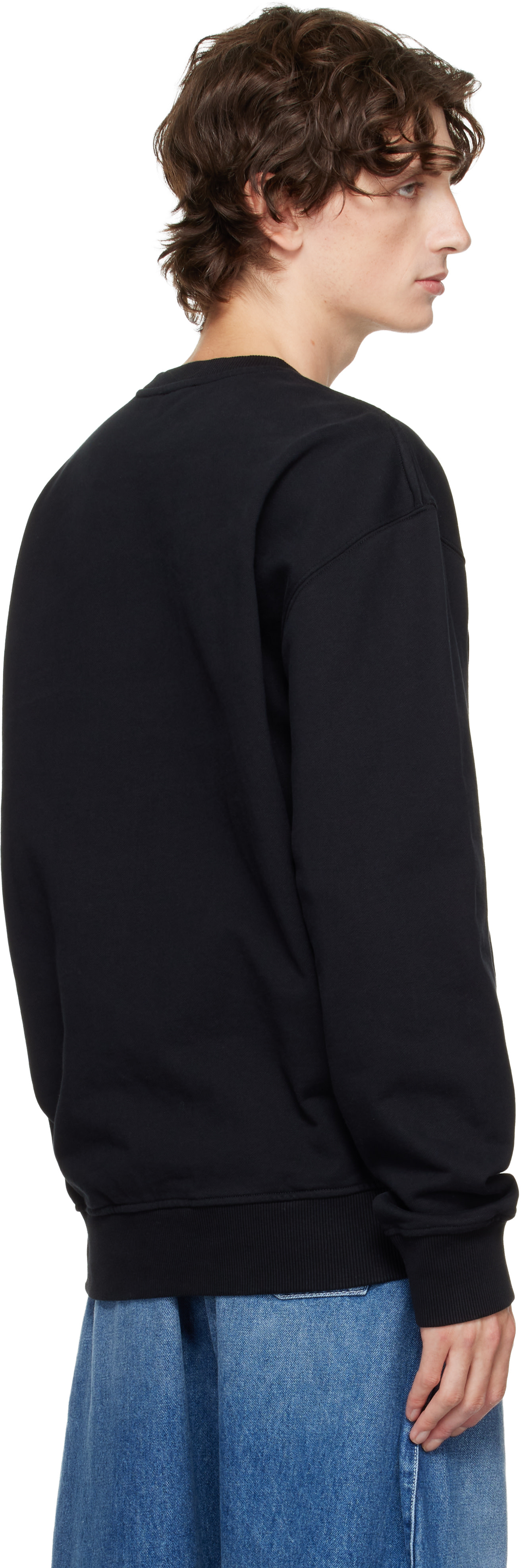 JW Anderson - Pull molletonné noir à logo