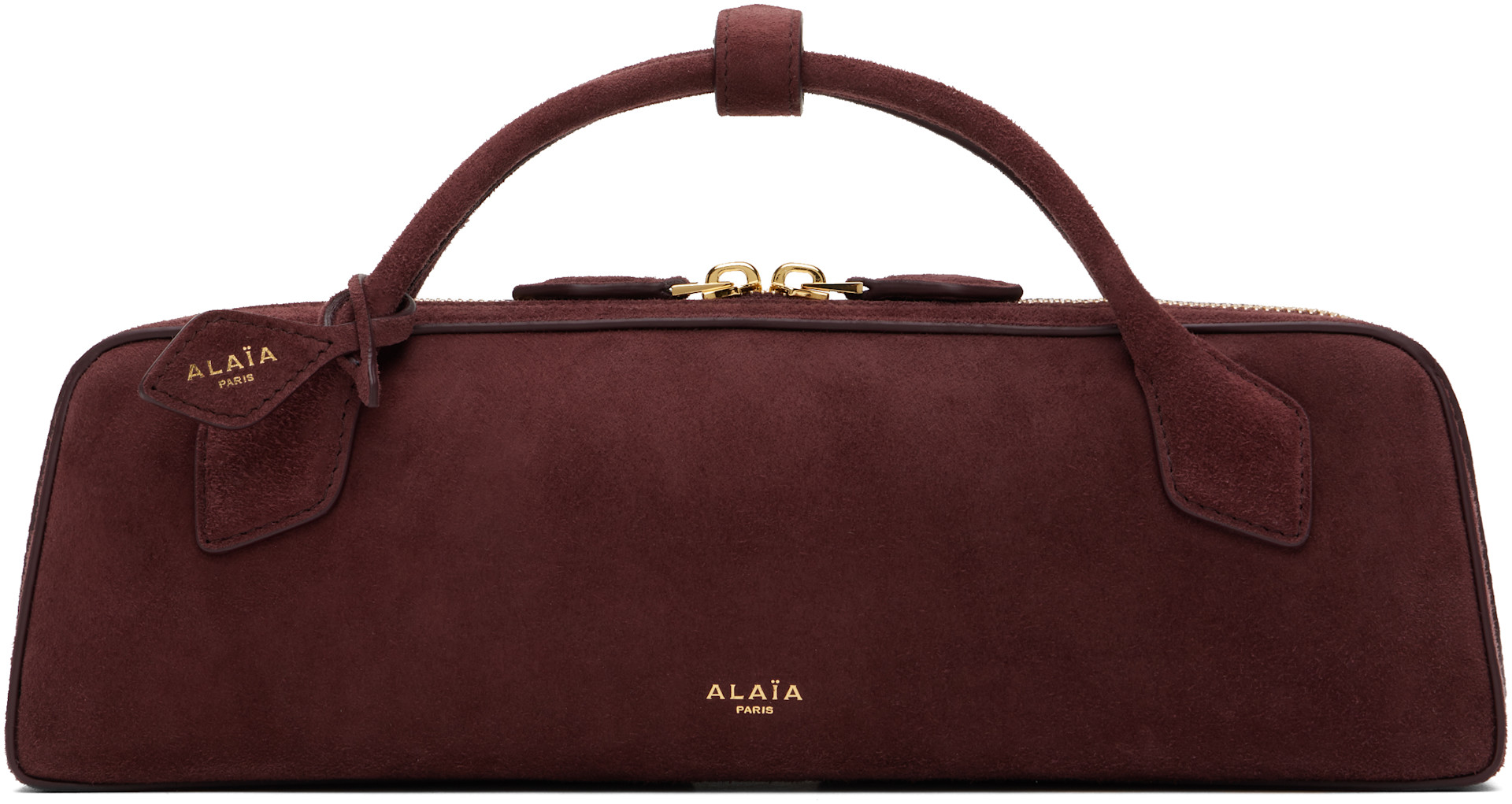ALAÏA - Sac 'Le teckel' bourgogne