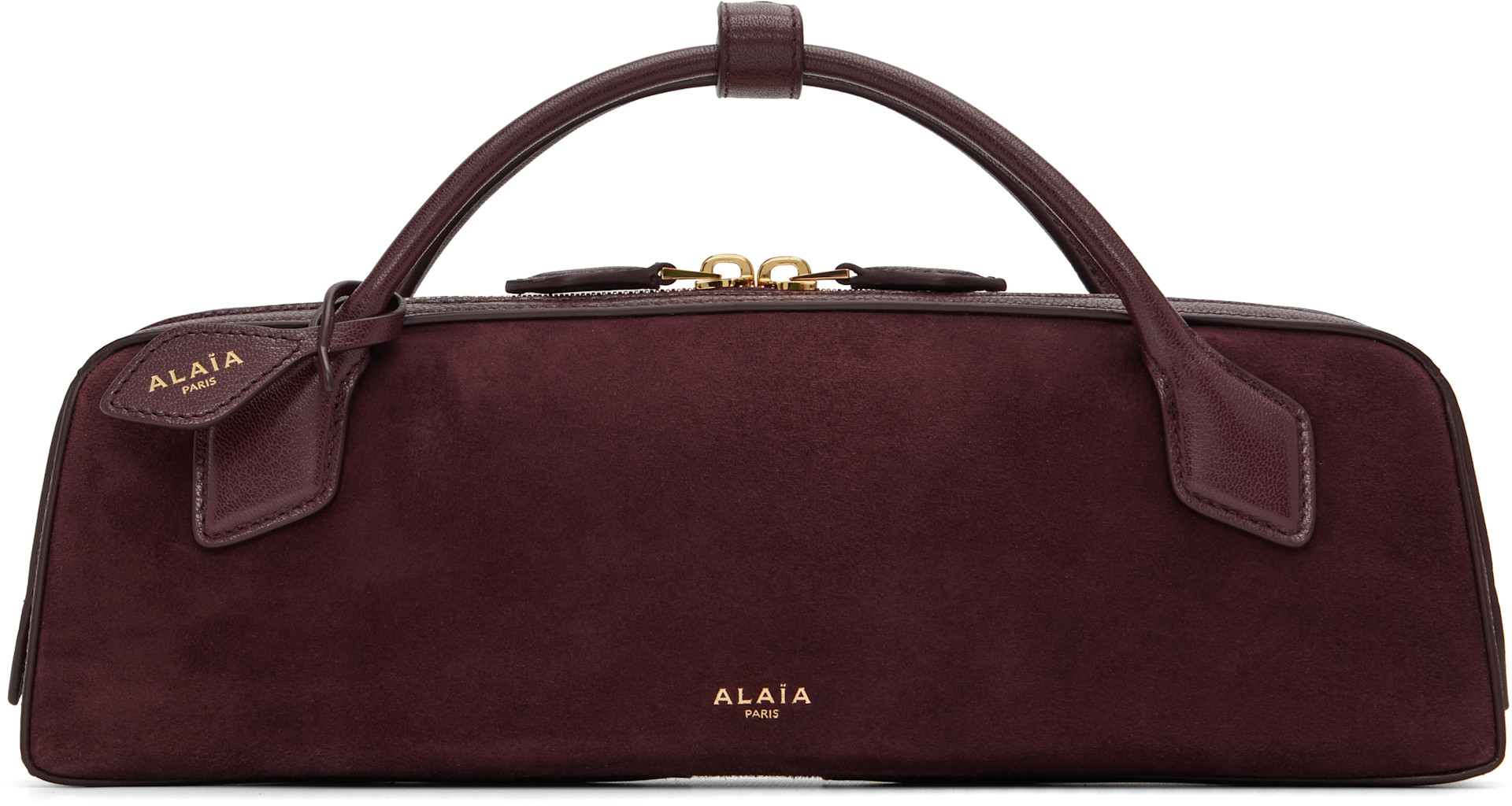 ALAÏA - Sac 'Le teckel' bourgogne