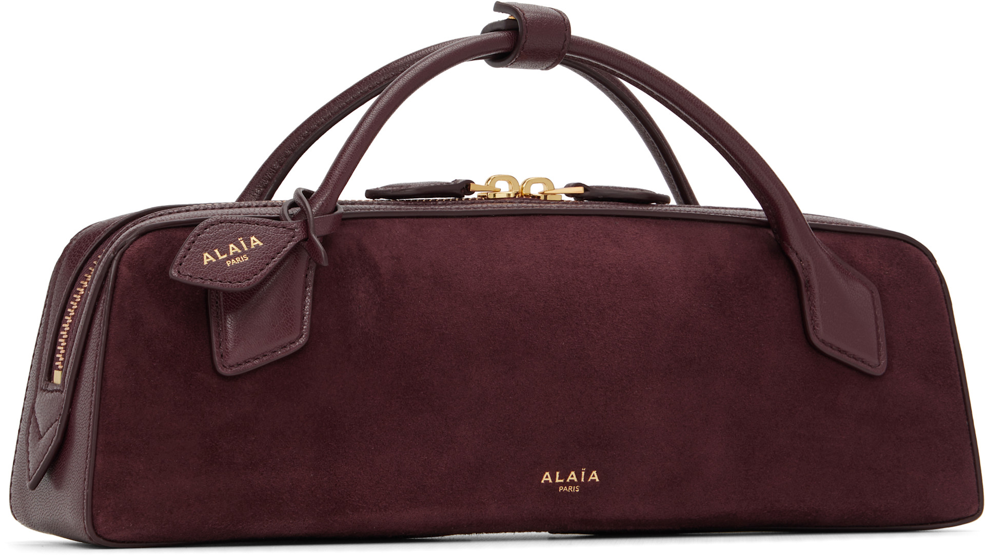 ALAÏA - Sac 'Le teckel' bourgogne