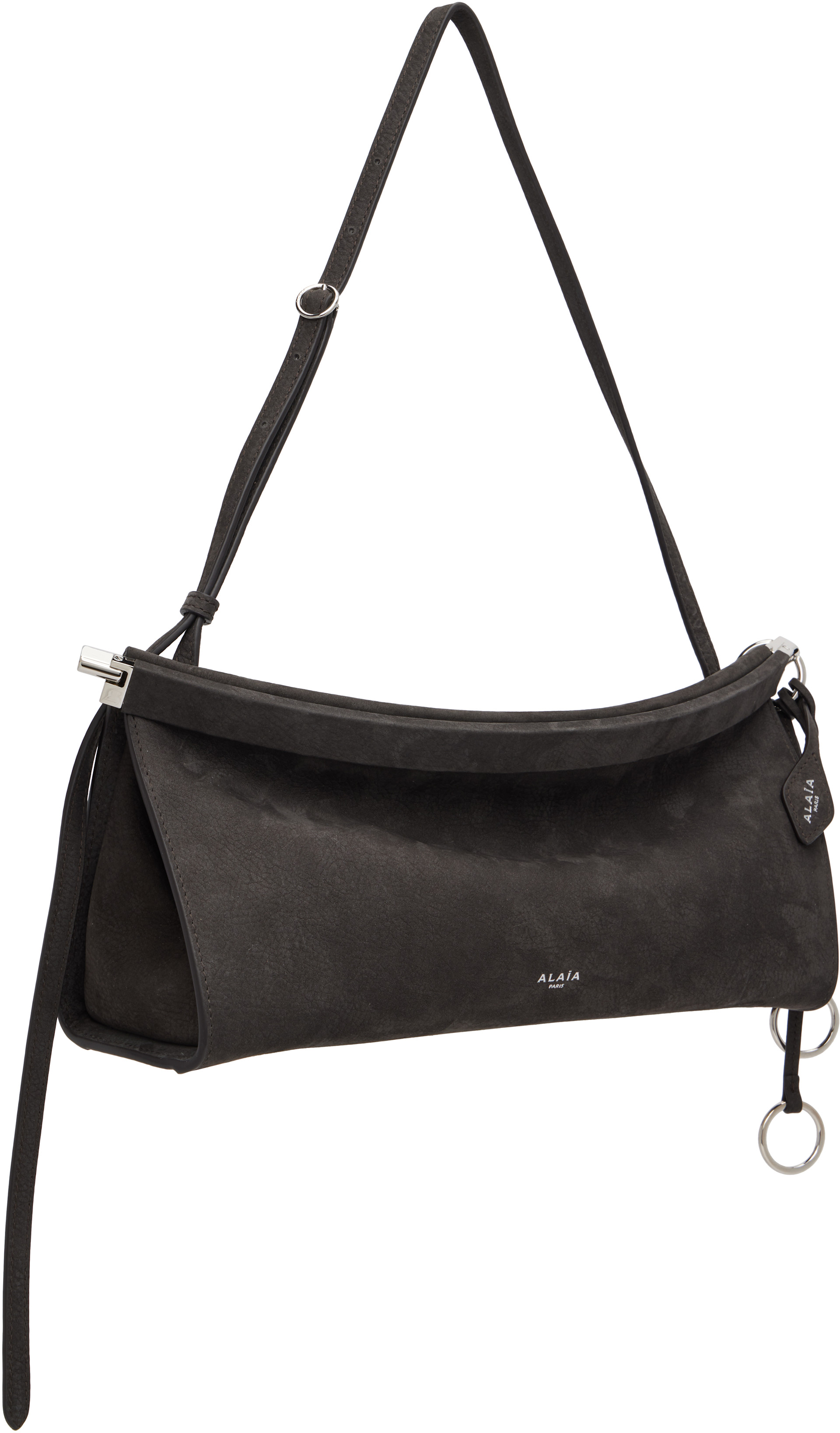 ALAÏA - Moyen sac horizontal 'Le Click' gris