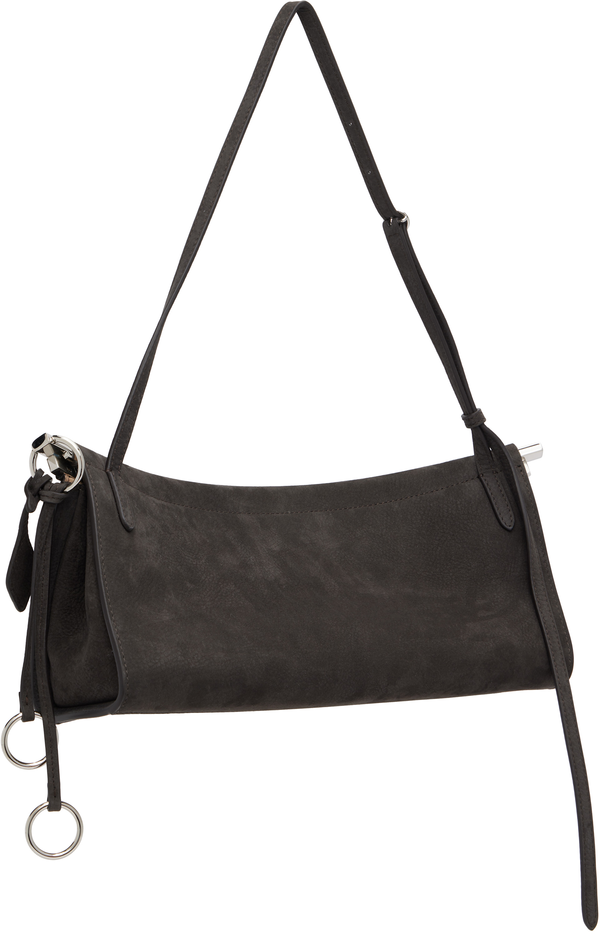 ALAÏA - Moyen sac horizontal 'Le Click' gris