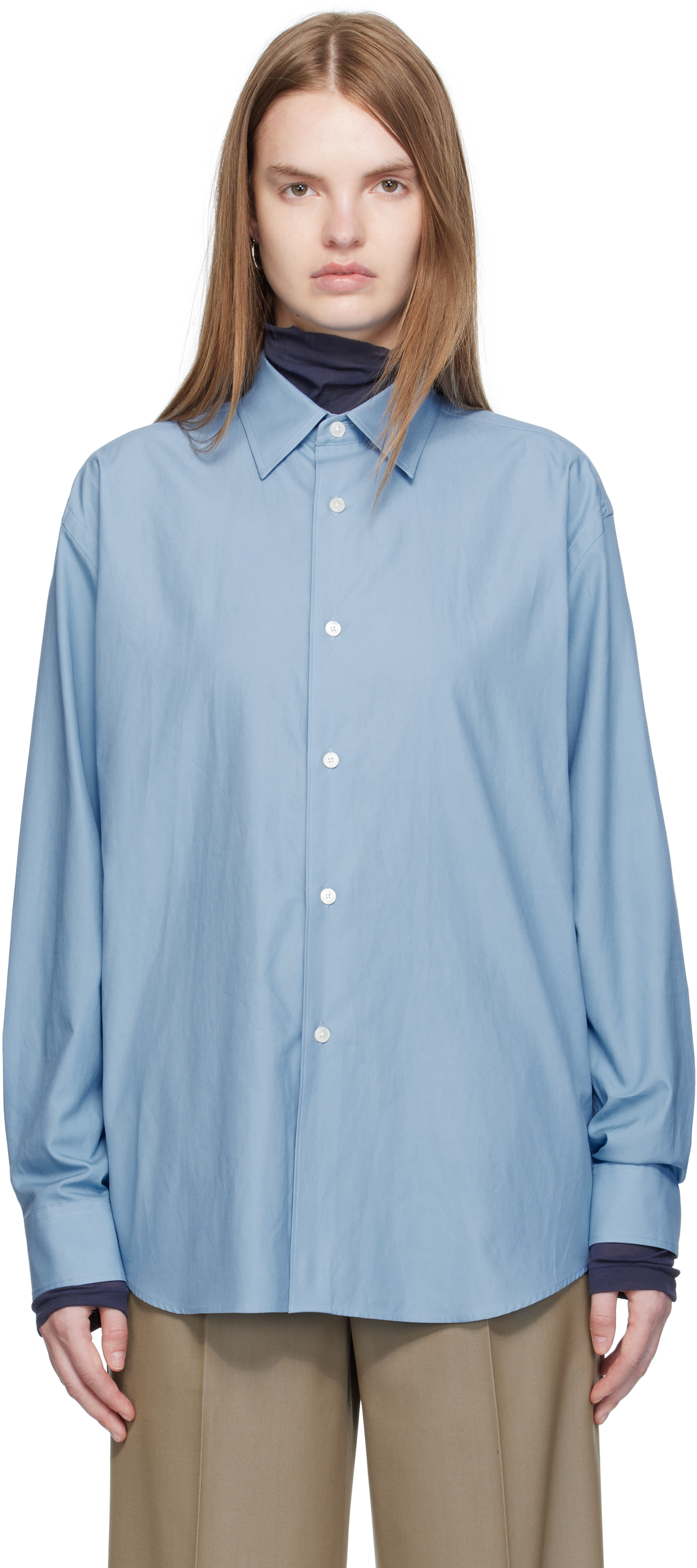 AURALEE WASHED FINX TWILL P/O SHIRTS Auralee Washed Finx Twill 