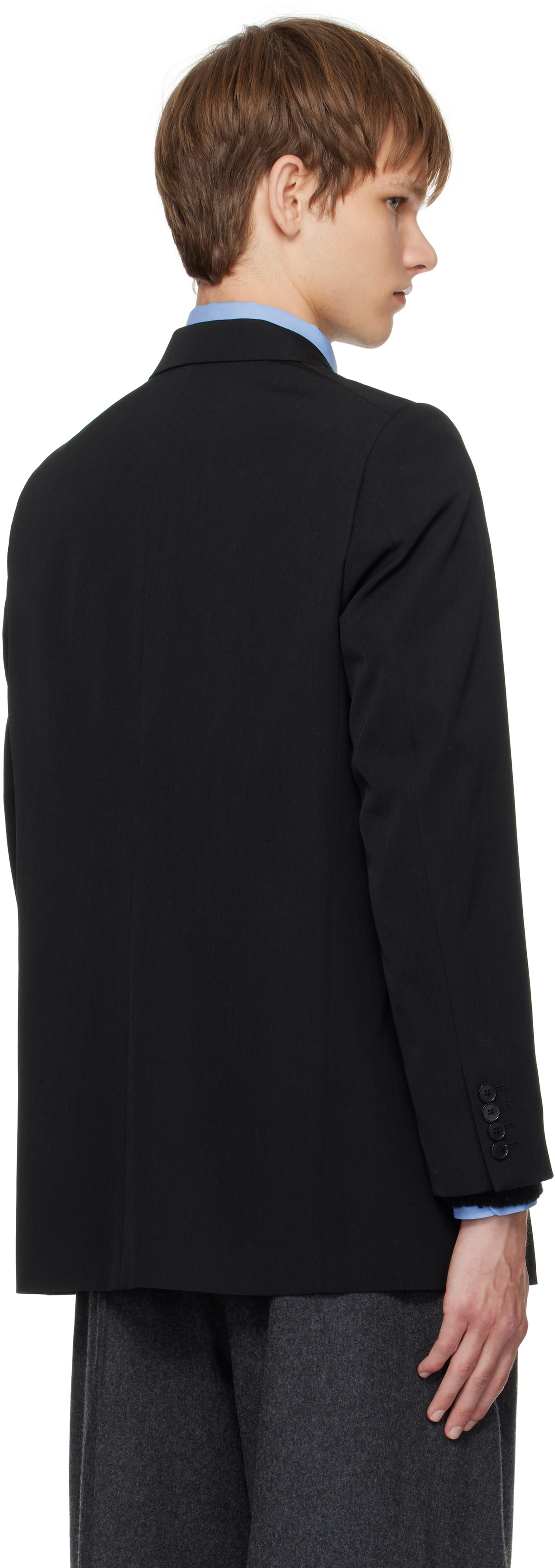 AURALEE ブラック テーラードジャケット AURALEE: ブラック Light Wool Max Gabardine テーラードジャケット