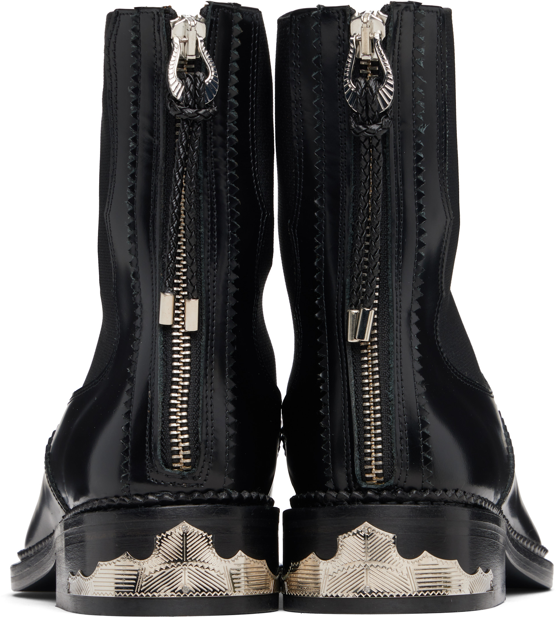 靴 TOGA PULLA cut-out lace-up Ankle Boots Toga Pulla Toga Pulla Buckled Cutout Glossed Leather Ankle Boots