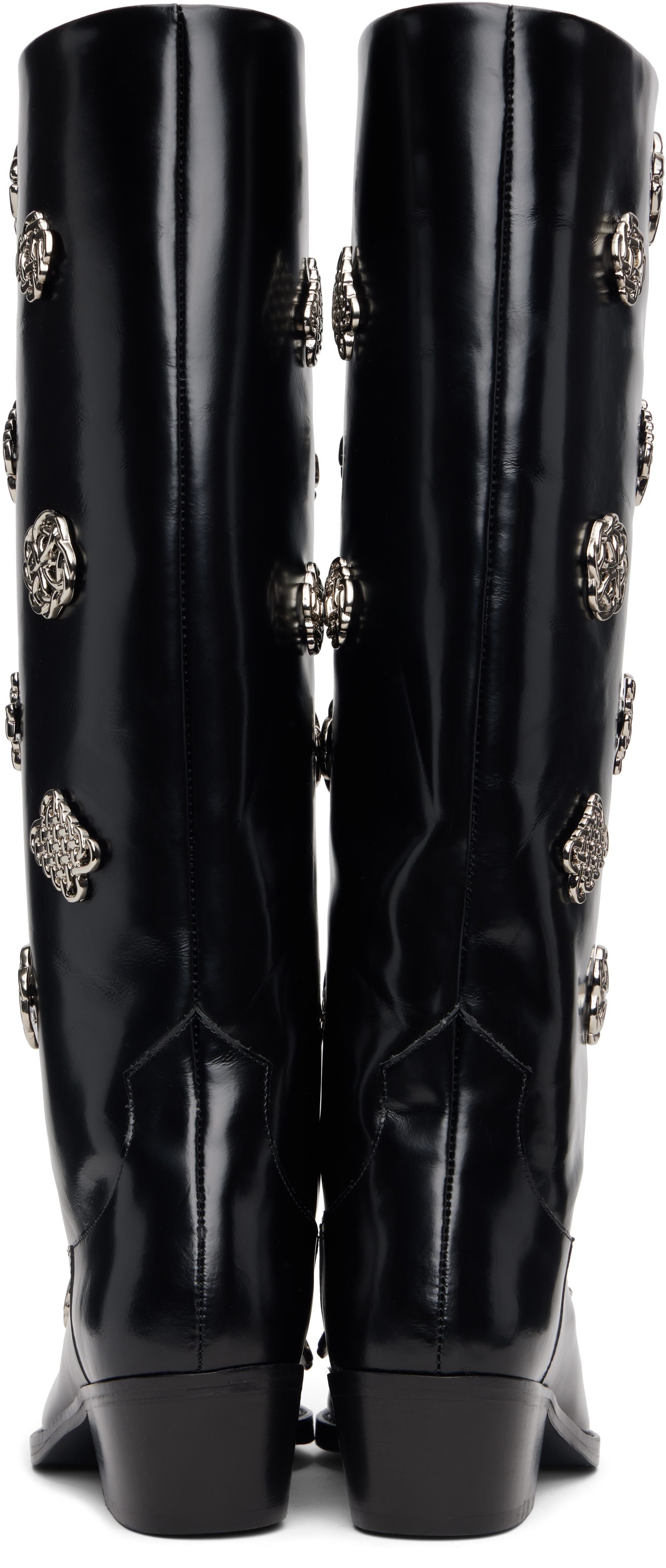 Toga Pulla: Black Polido Tall Boots | SSENSE