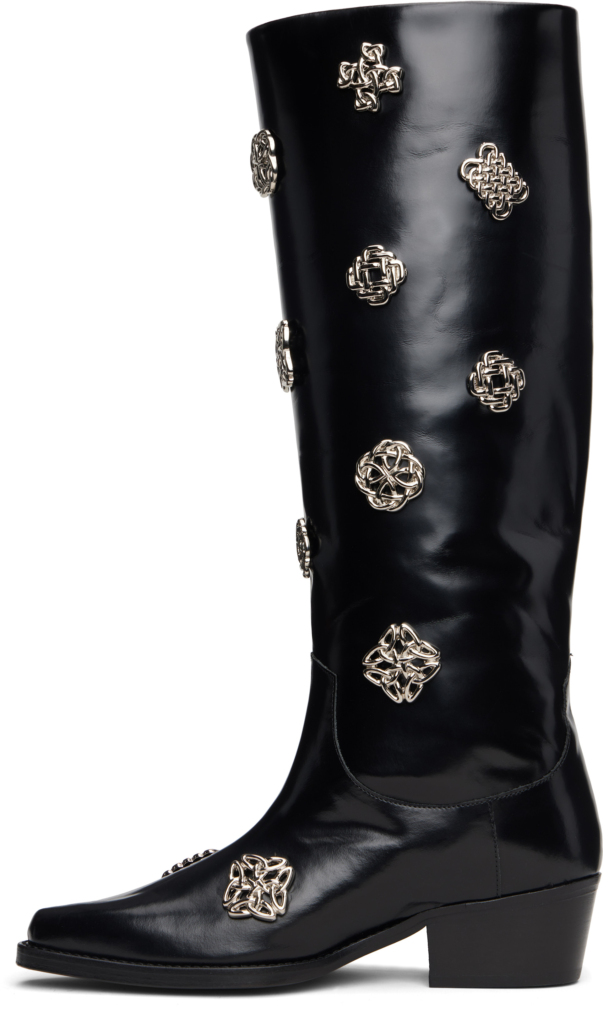 Toga Pulla: Black Polido Tall Boots | SSENSE