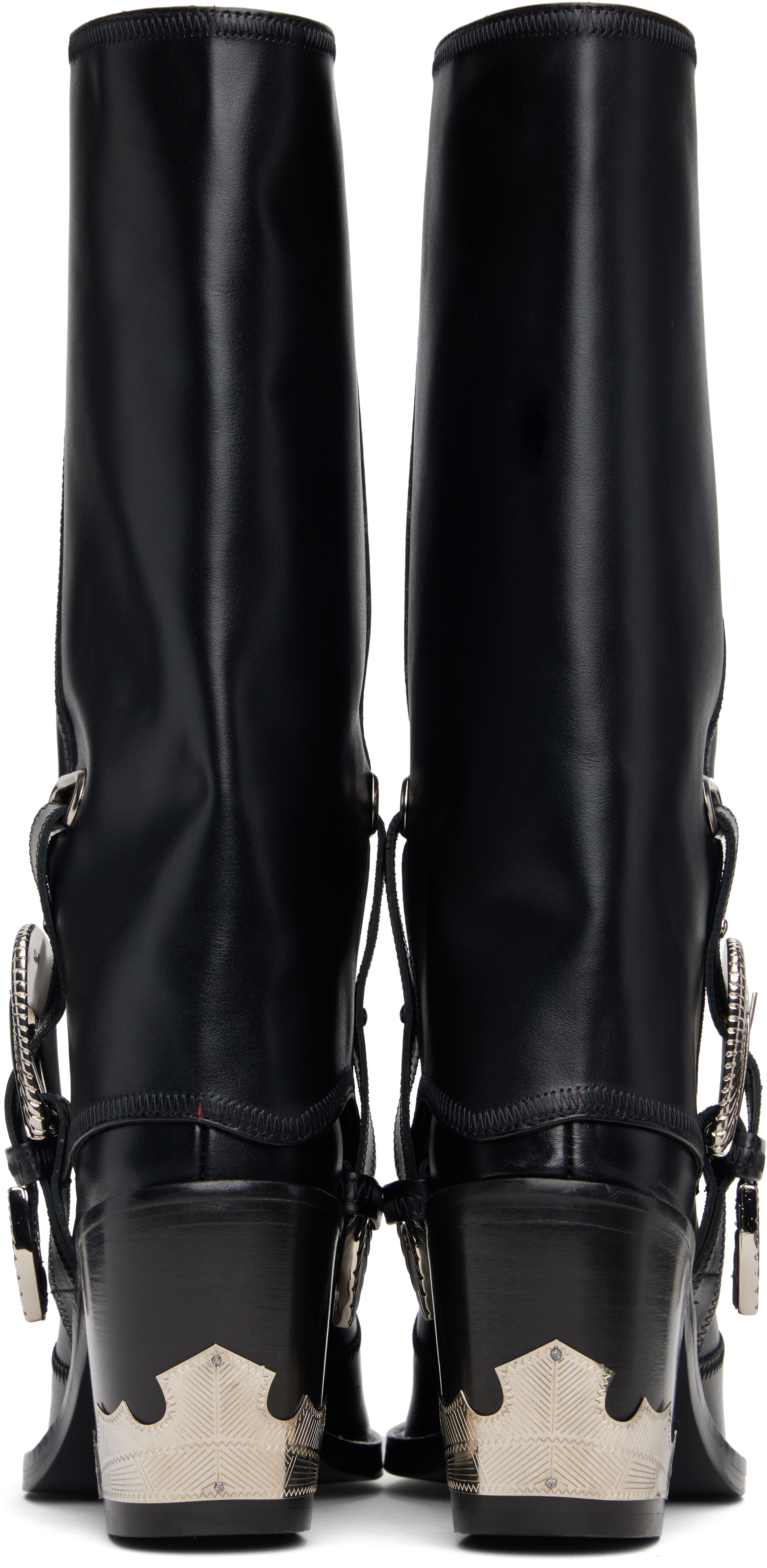 Toga Pulla: Black Western Style Tall Boots | SSENSE