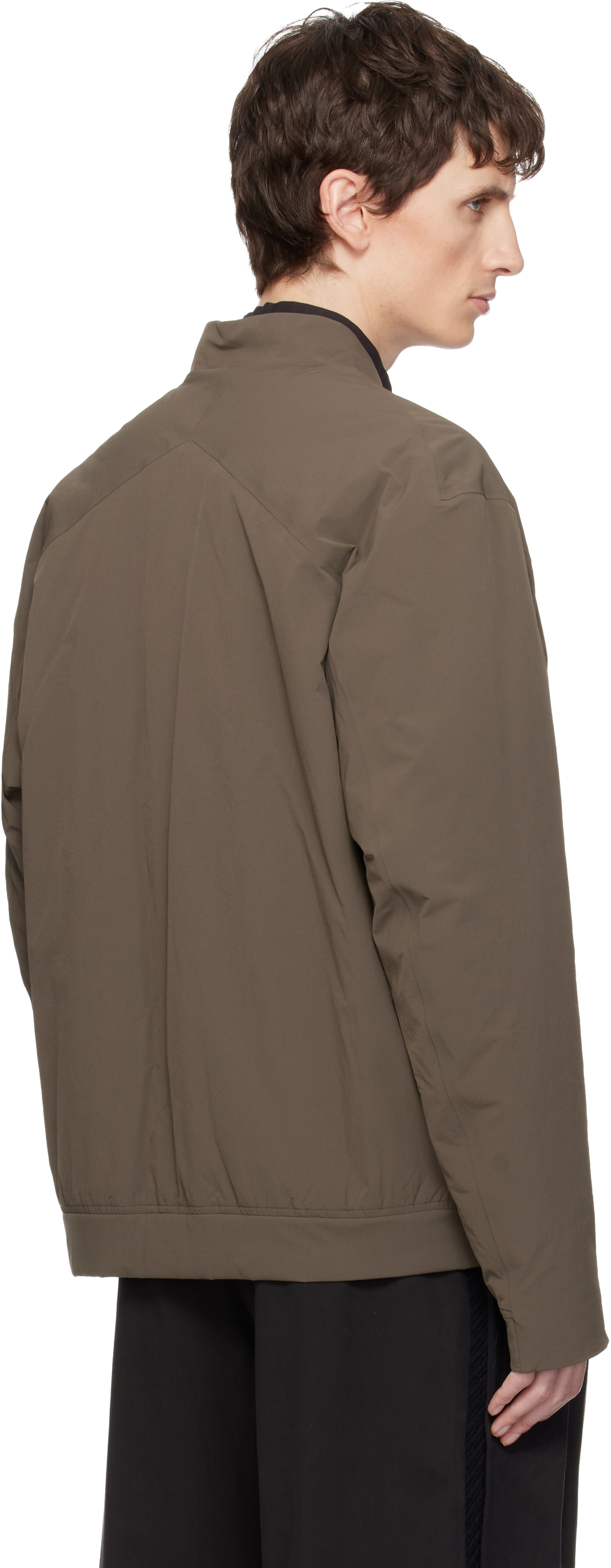 Veilance: Taupe Diode Insulated Bomber Jacket | SSENSE Canada