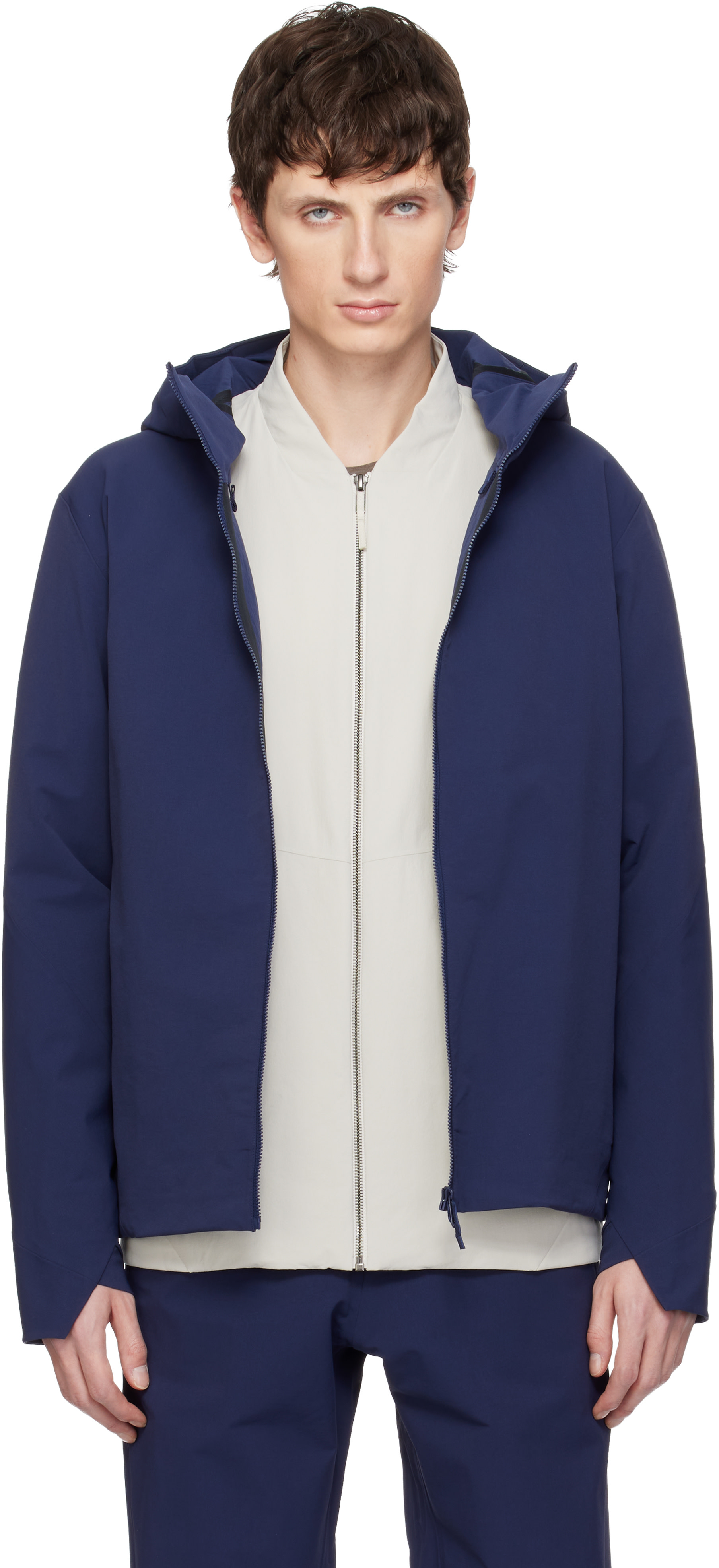 Veilance: Navy Isogon MX Hoody Jacket | SSENSE South Korea