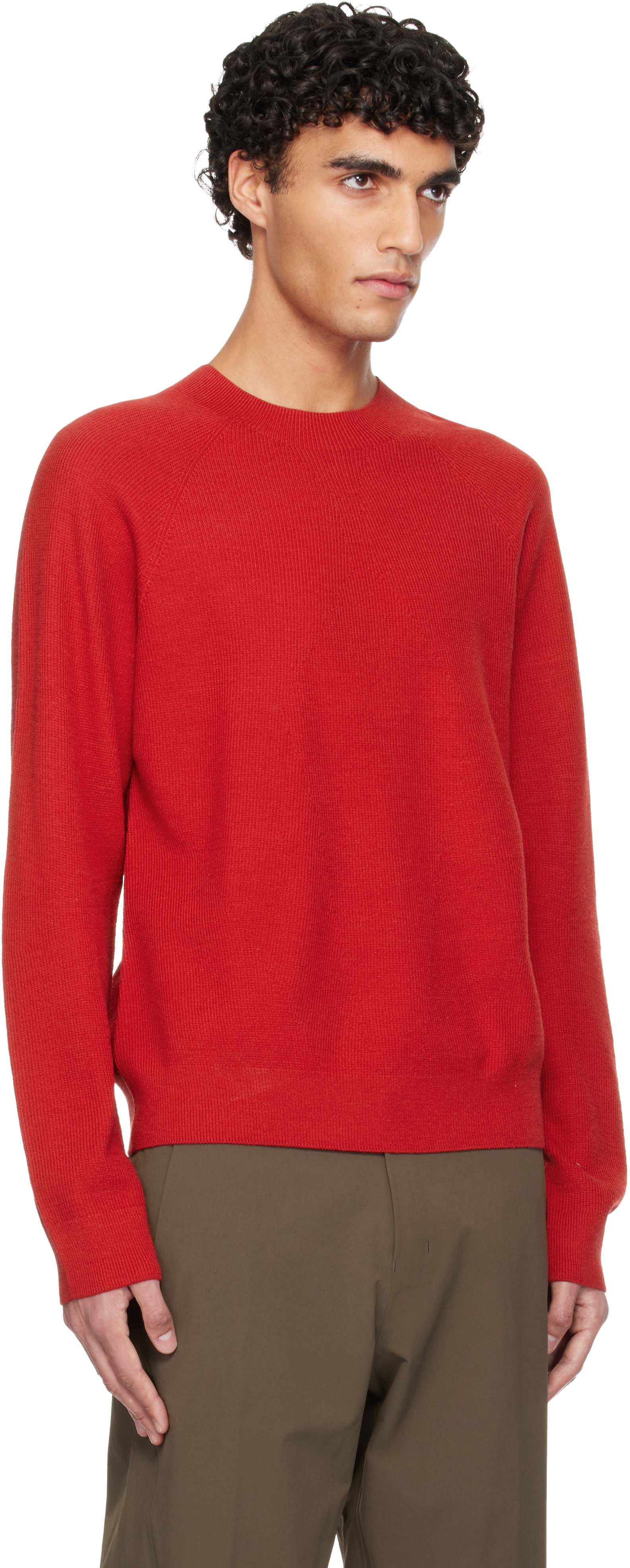 Veilance - Red Conic Wool Midlayer Sweater