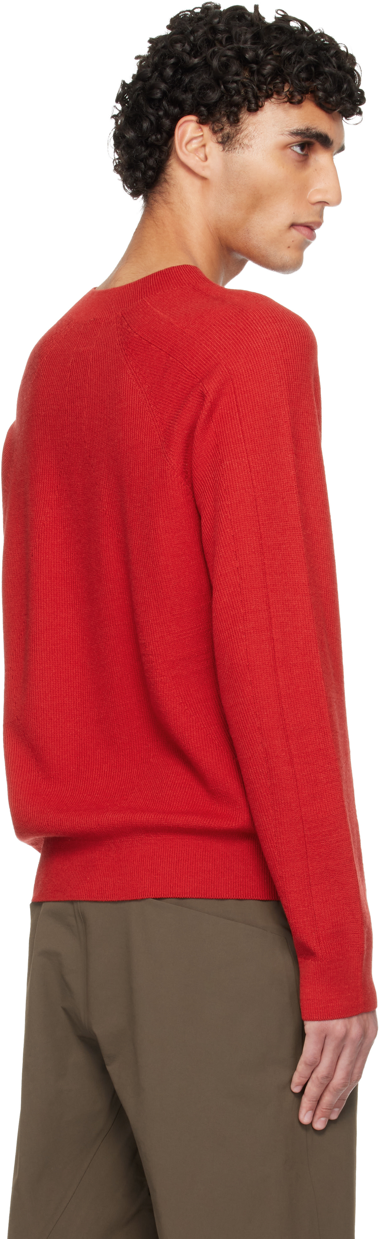 Veilance - Red Conic Wool Midlayer Sweater