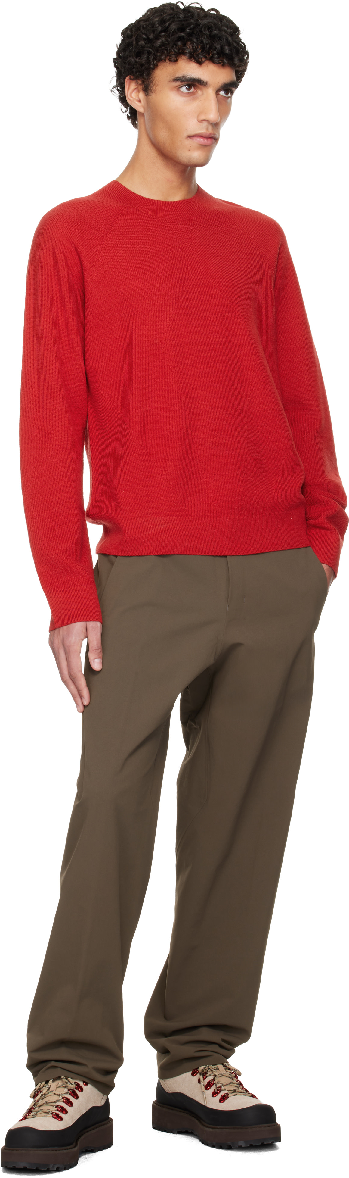 Veilance - Red Conic Wool Midlayer Sweater