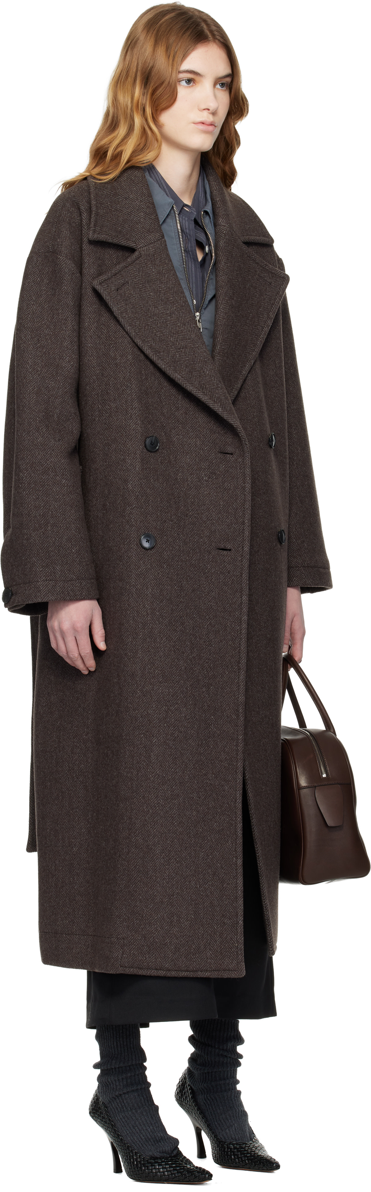 mfpen: Brown Auditor Coat | SSENSE
