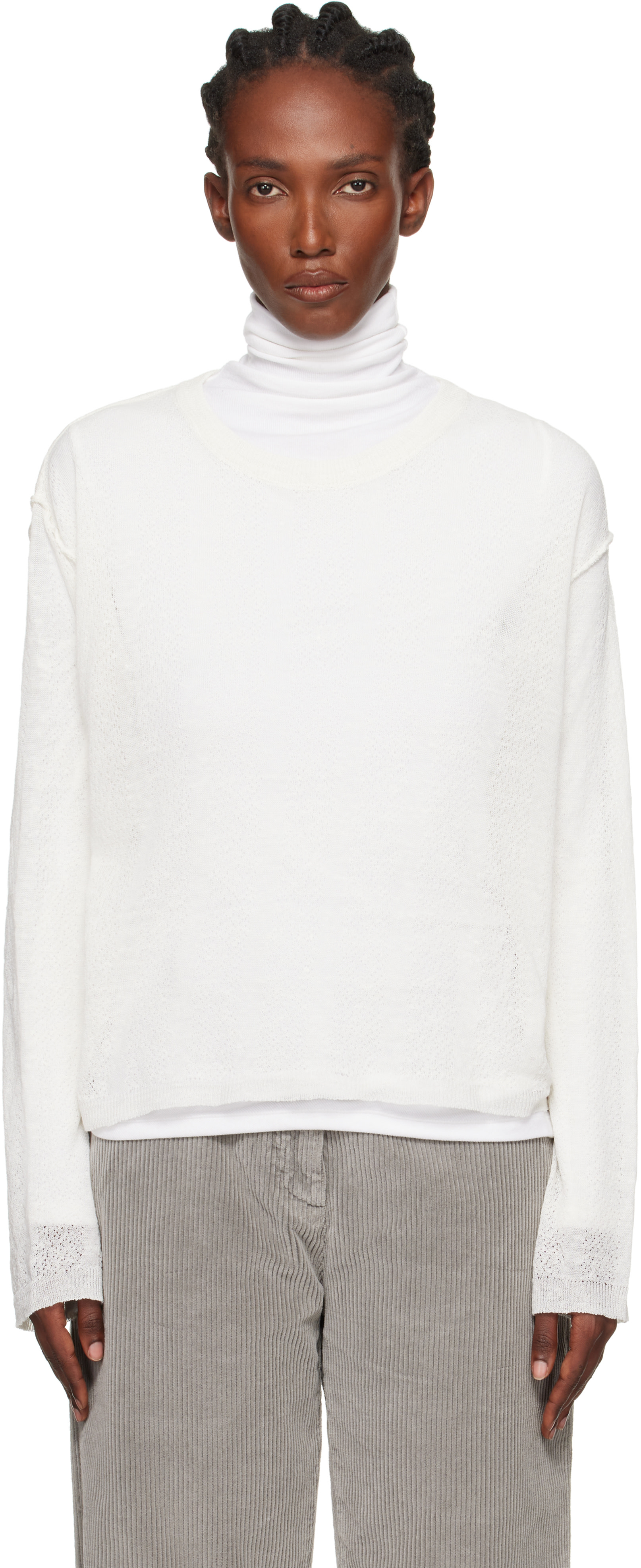 mfpen - Pull Companion blanc cassé