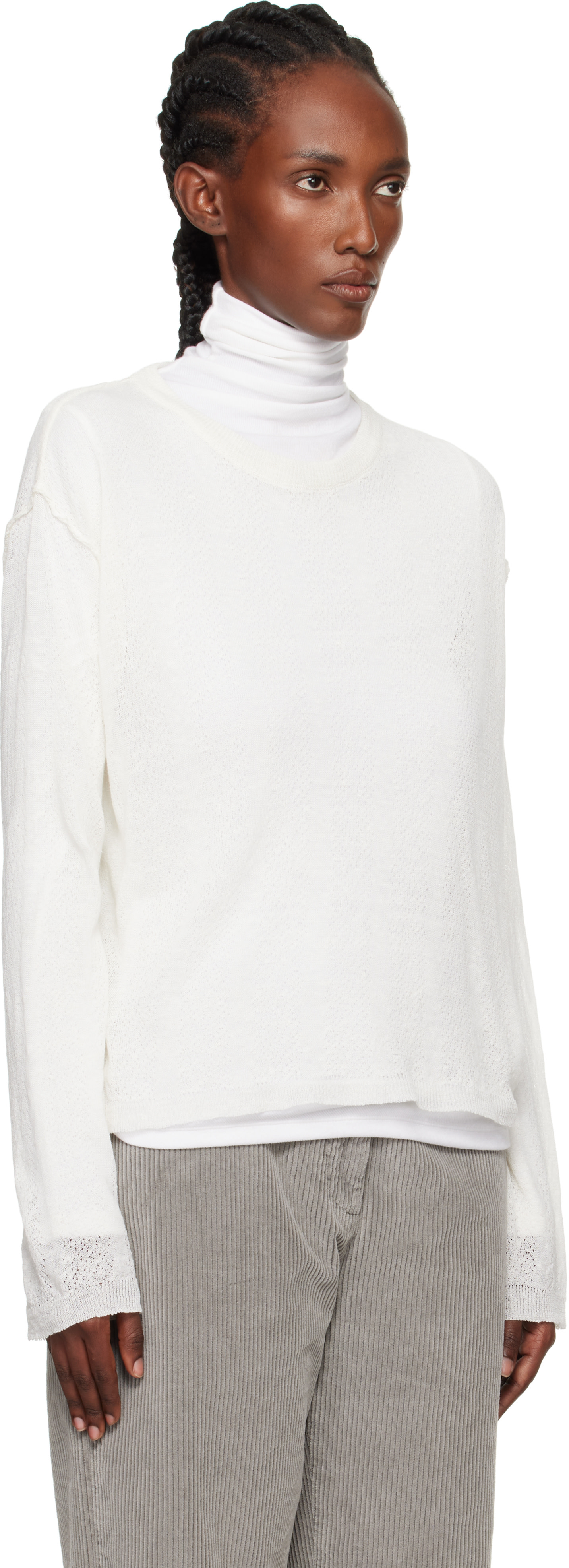 mfpen - Pull Companion blanc cassé