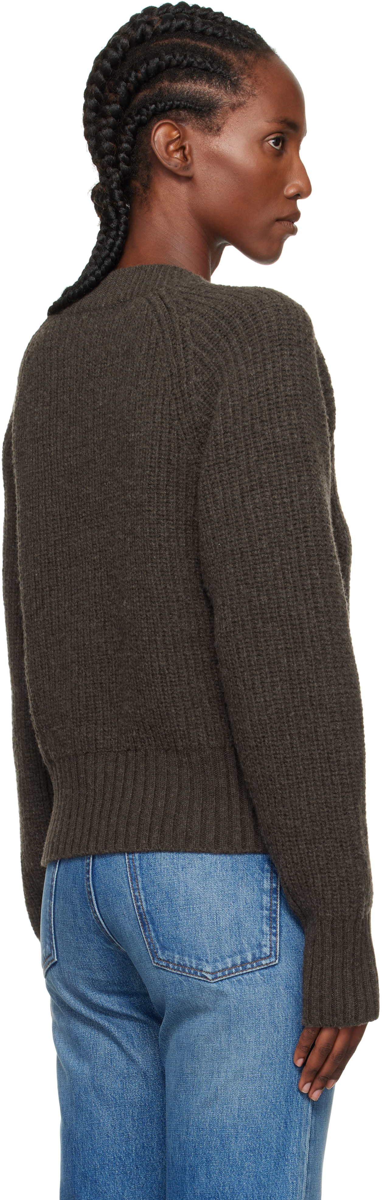 mfpen: Brown Plaza V-Neck Sweater | SSENSE Canada