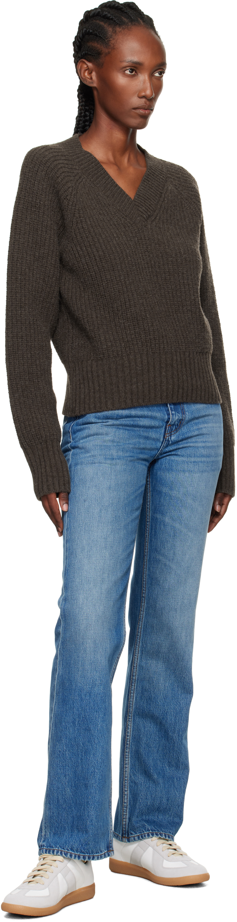 mfpen ブラウン ポロセーター mfpen: Brown Plaza V-Neck Sweater | SSENSE Canada