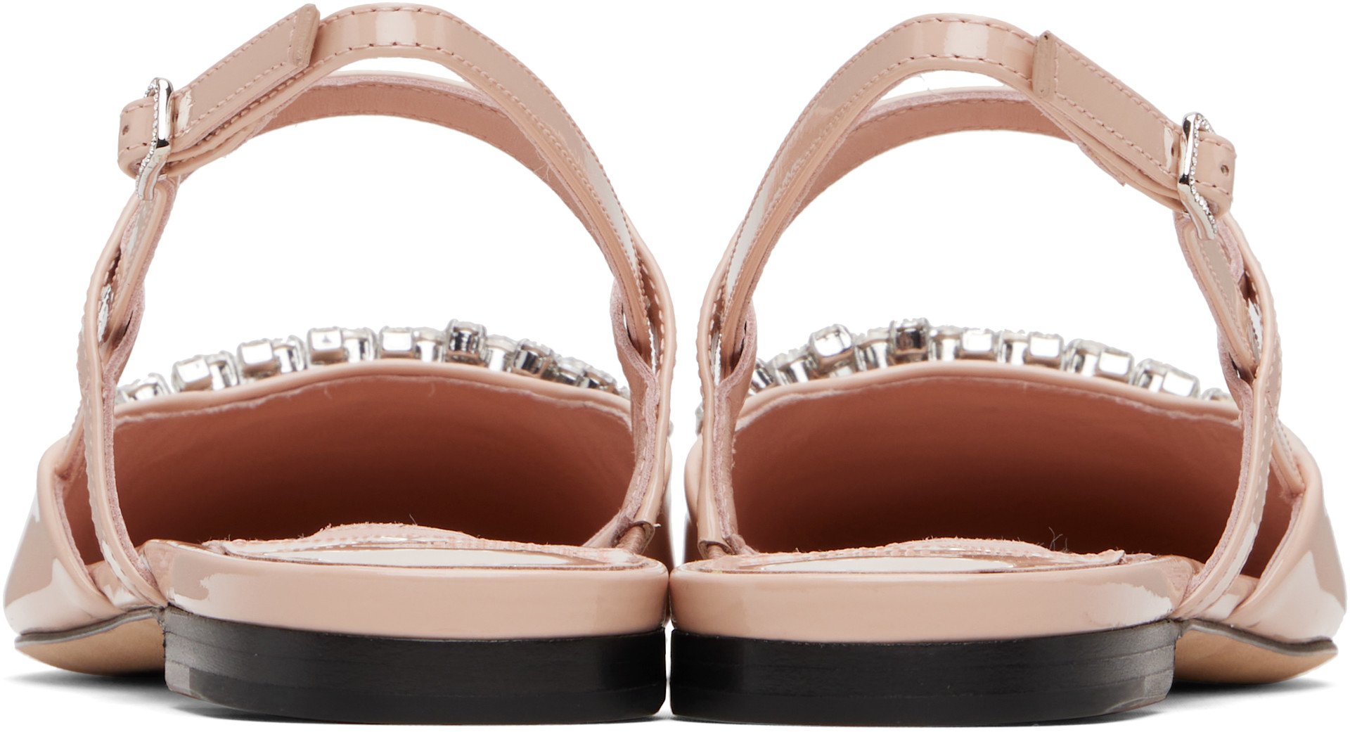 新品✨JIMMY CHOO　BERTELLE FLAT　レザー　リボン　ピンク Jimmy Choo: Pink Belinda Ballerina Flats | SSENSE