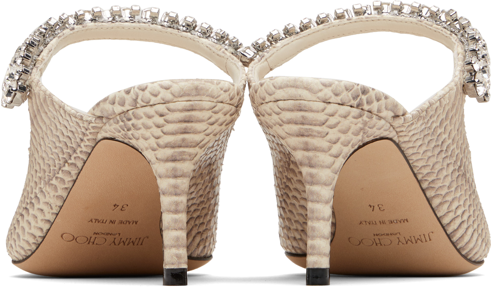 Jimmy Choo: Beige Bing 65 Heels | SSENSE Canada