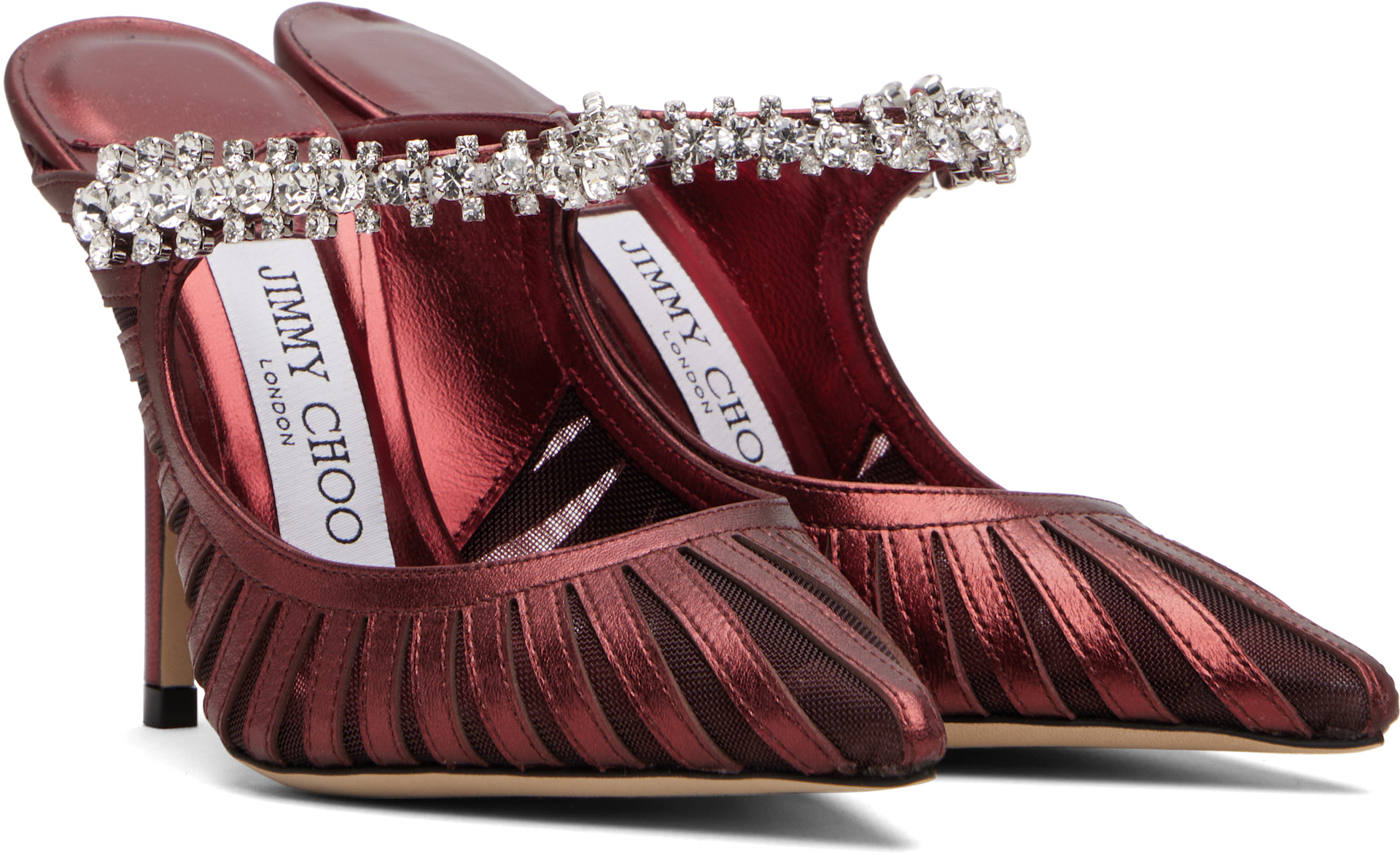 Jimmy Choo: Burgundy Bing 100 Heels | SSENSE
