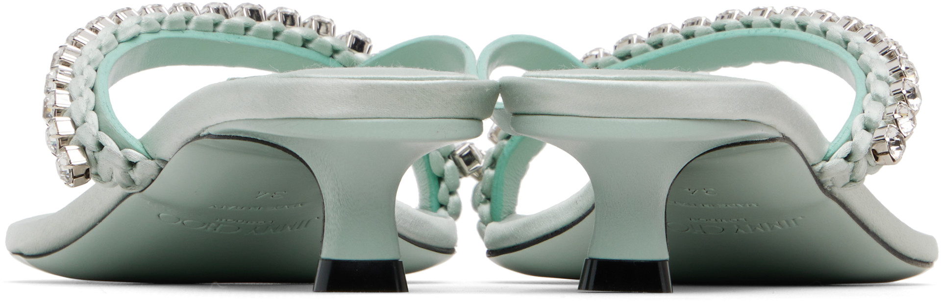 Jimmy Choo: Blue Dila 35 Heeled Sandals | SSENSE Canada