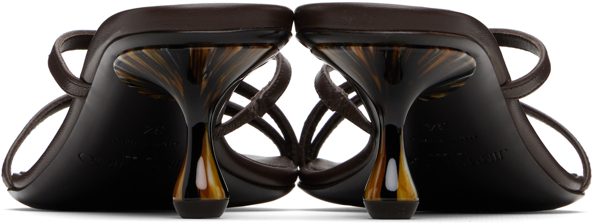 Jimmy Choo: Brown Etana 50 Heeled Sandals | SSENSE