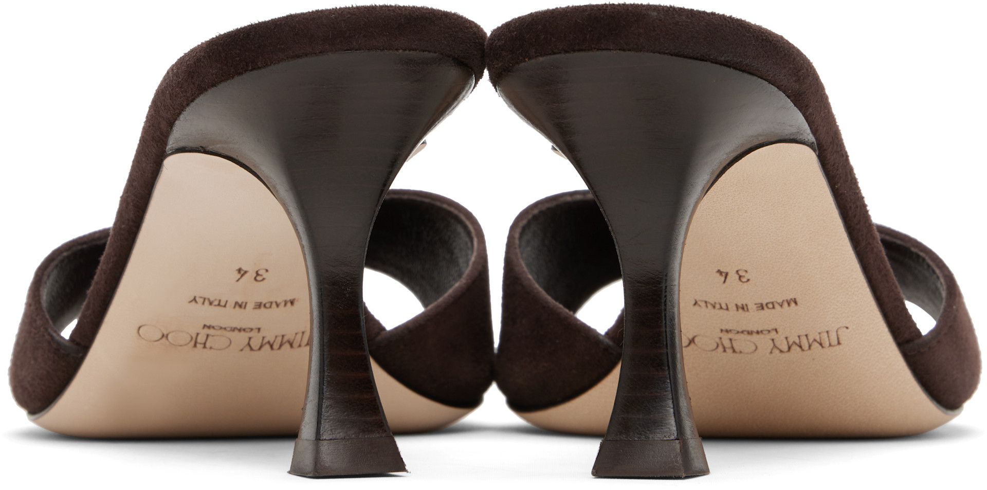 Jimmy Choo: Brown Skye 70 Heeled Sandals | SSENSE