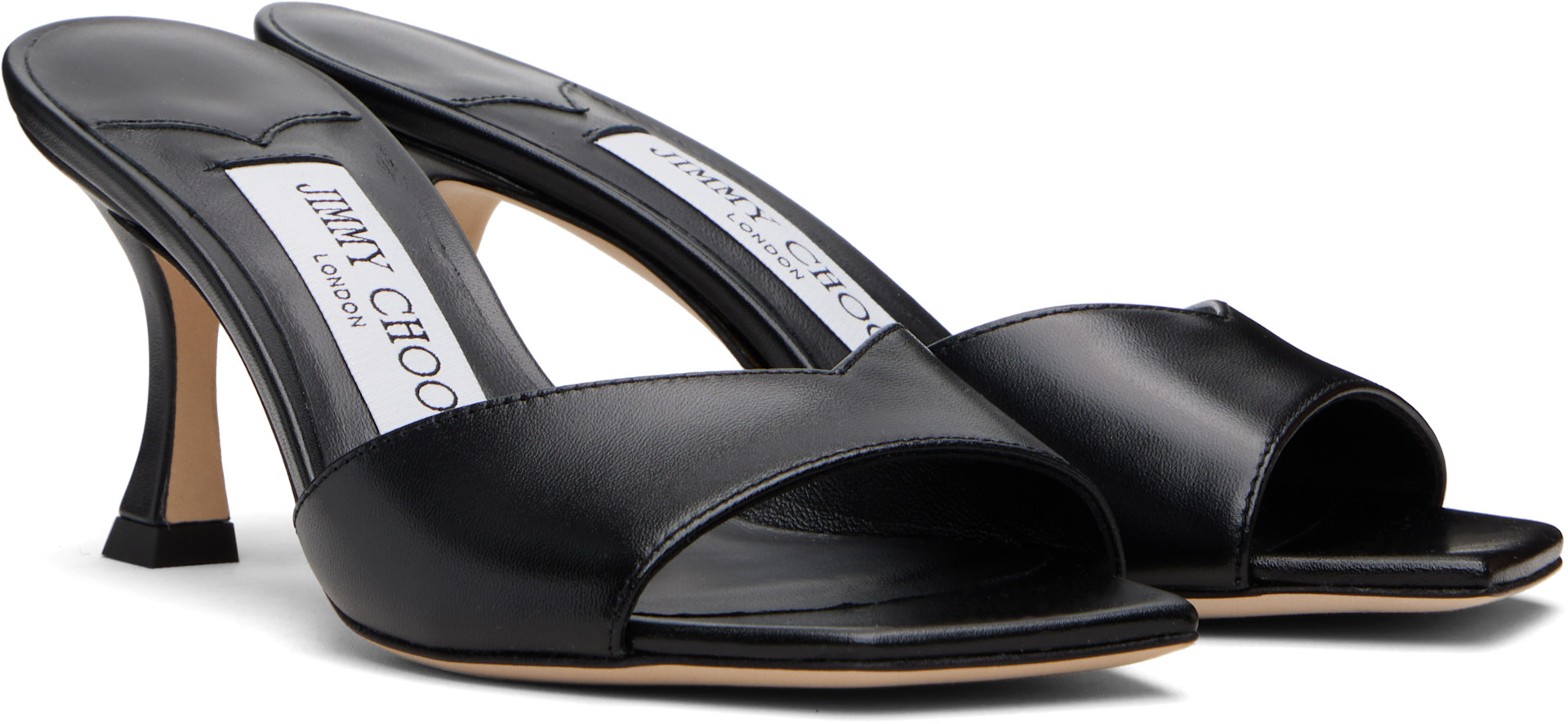 Jimmy Choo: Black Skye 70 Heeled Sandals | SSENSE
