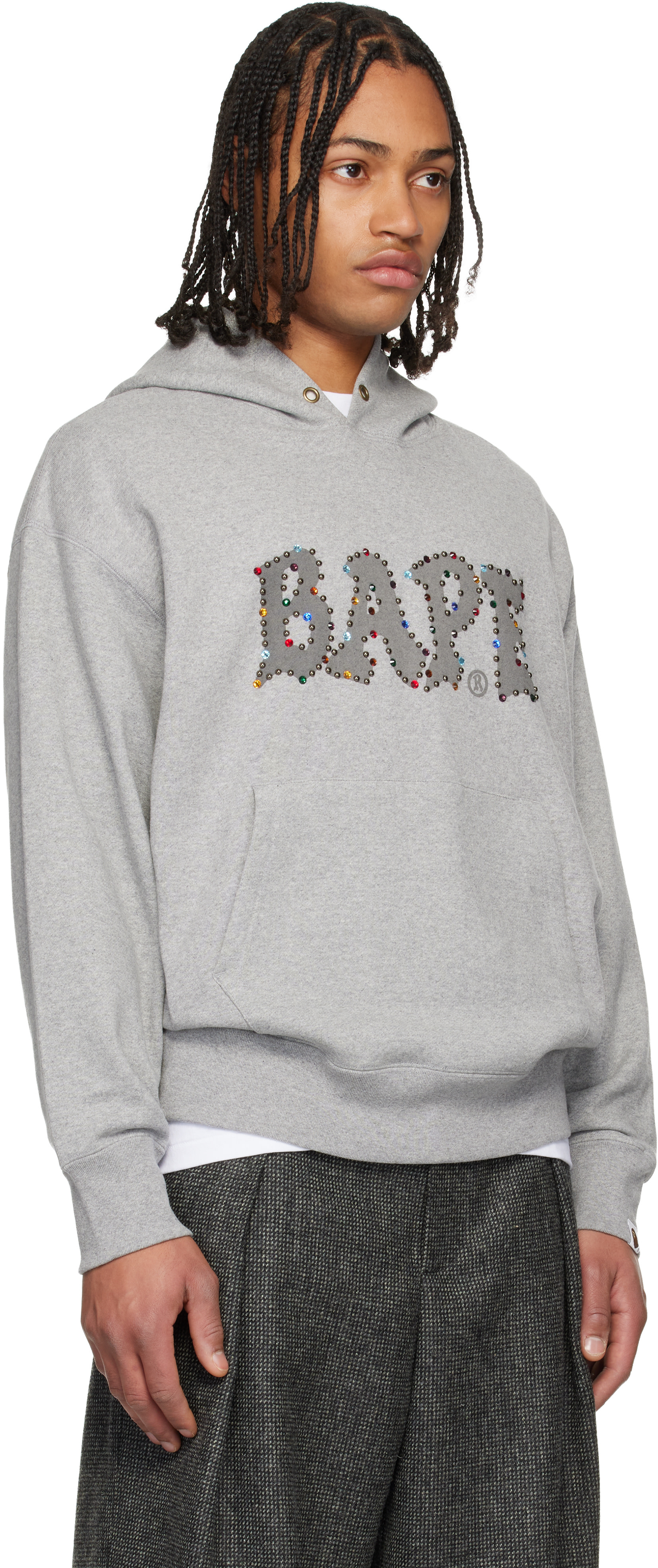 00s Bape スワロフスキー ラインストーン グレー スウェット 2026年 