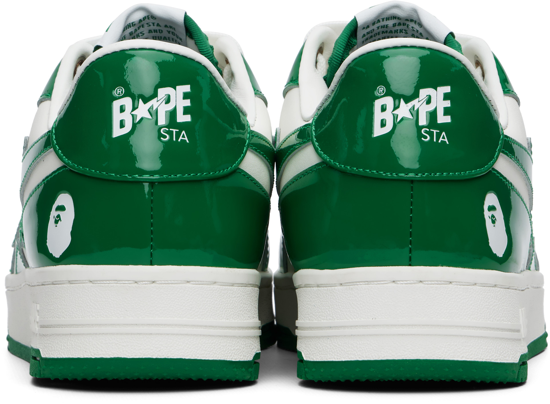 Sneaker News × A BATHING APE BAPE STA BAPE: Green BAPE STA Icon #1 Sneakers | SSENSE Canada