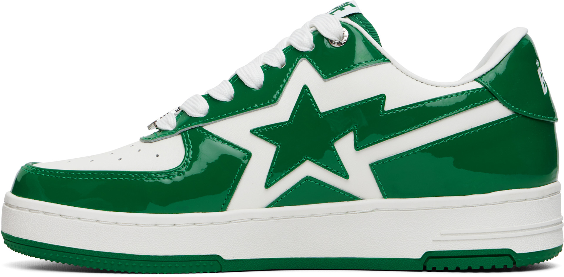 BAPE: Green BAPE STA Icon #1 Sneakers | SSENSE Canada