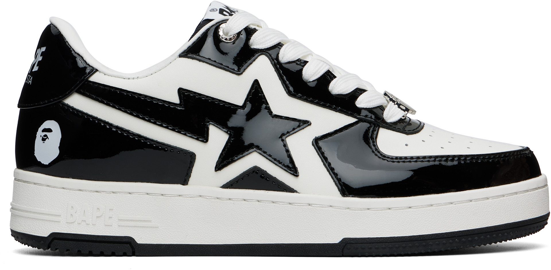 BAPE: Black BAPE STA Icon #1 Sneakers | SSENSE Canada