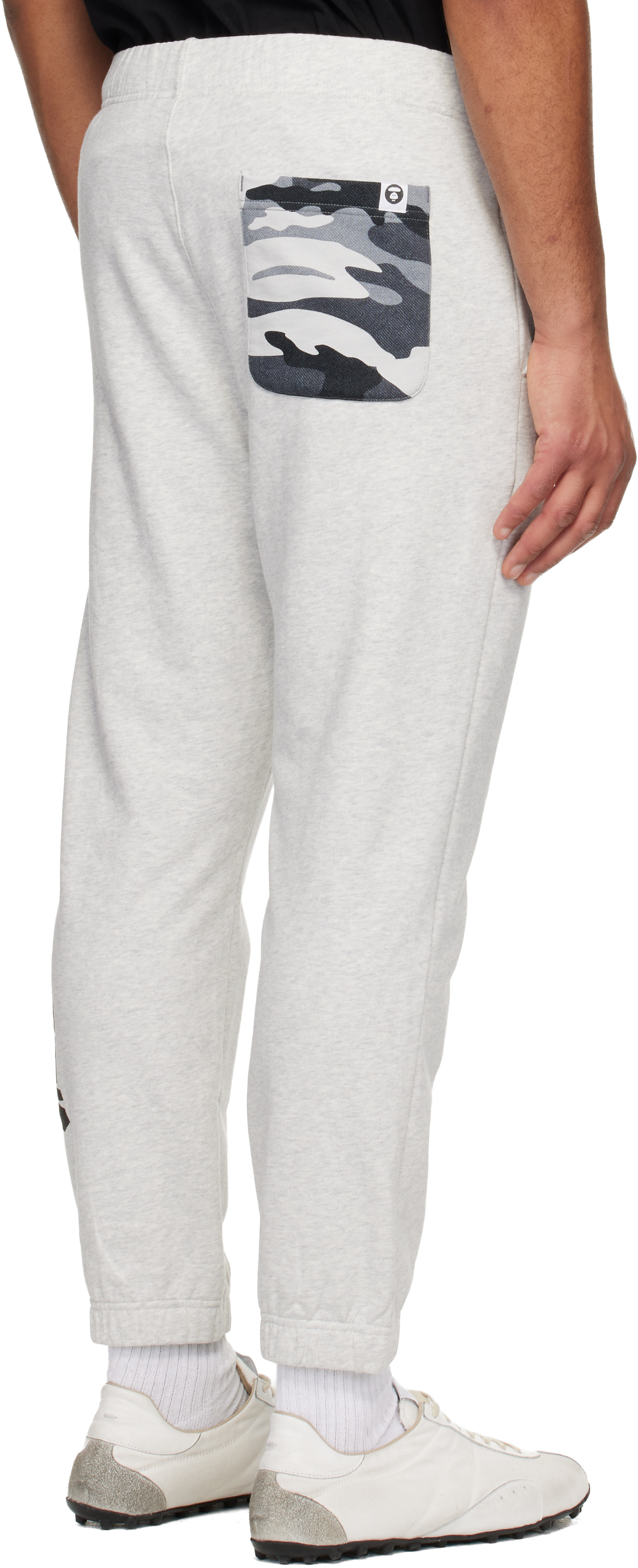 AAPE by A Bathing Ape - Gray Logo Patch Sweatpants