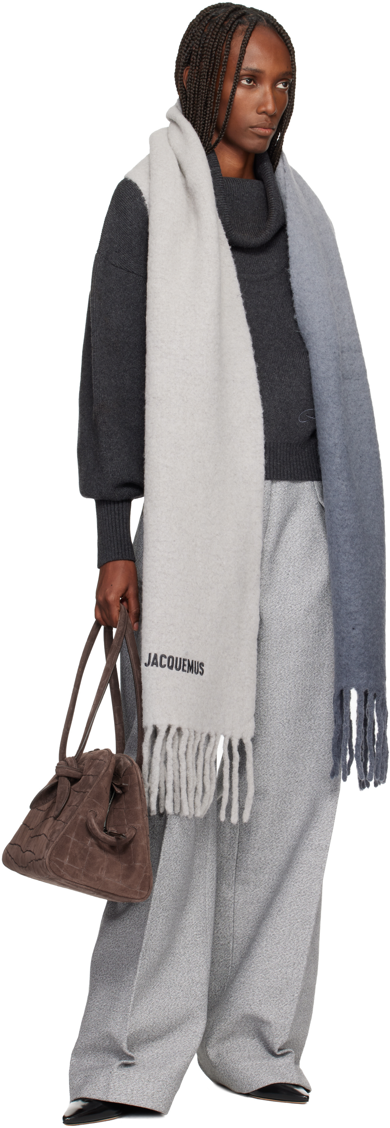 JACQUEMUS - Écharpe Moisson grise