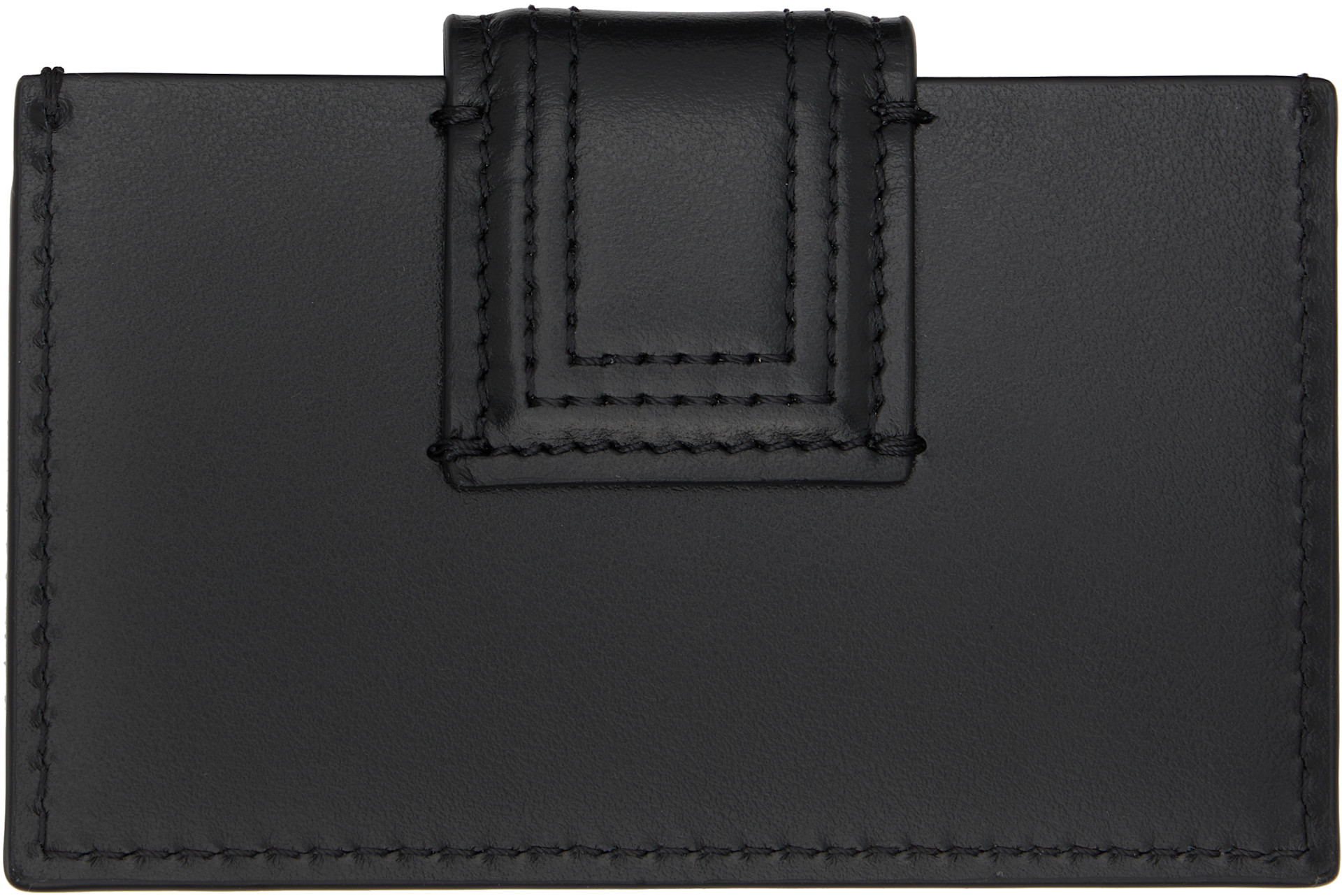 JACQUEMUS: Black 'The Bambino' Card Holder | SSENSE