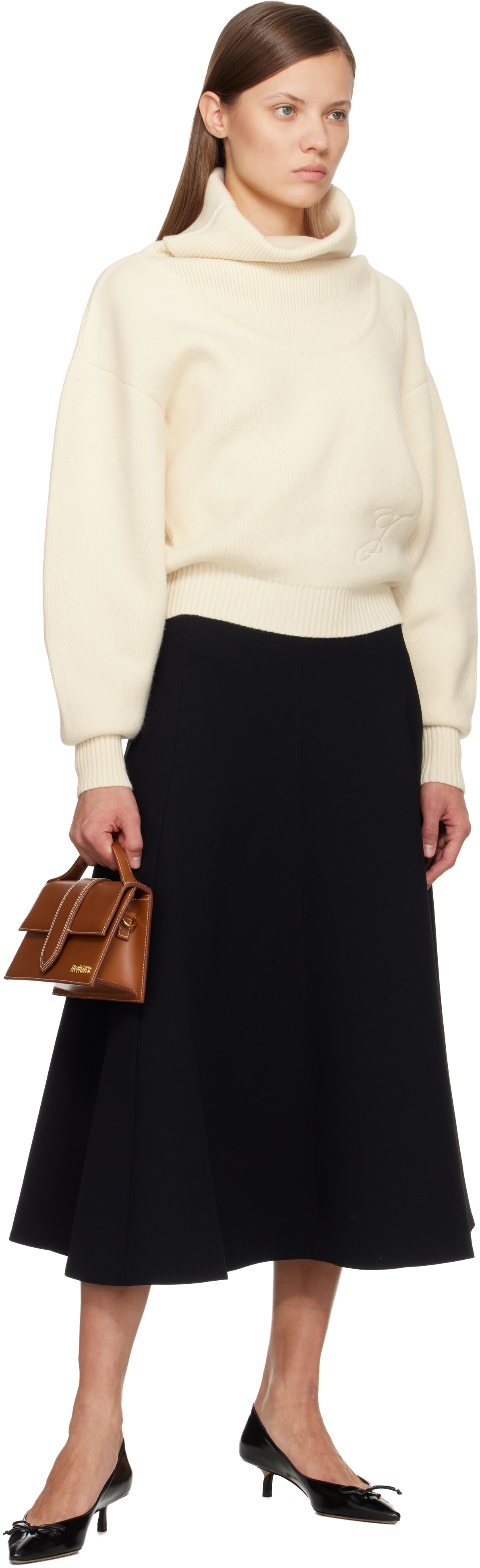 JACQUEMUS - Jupe midi Triangle noire