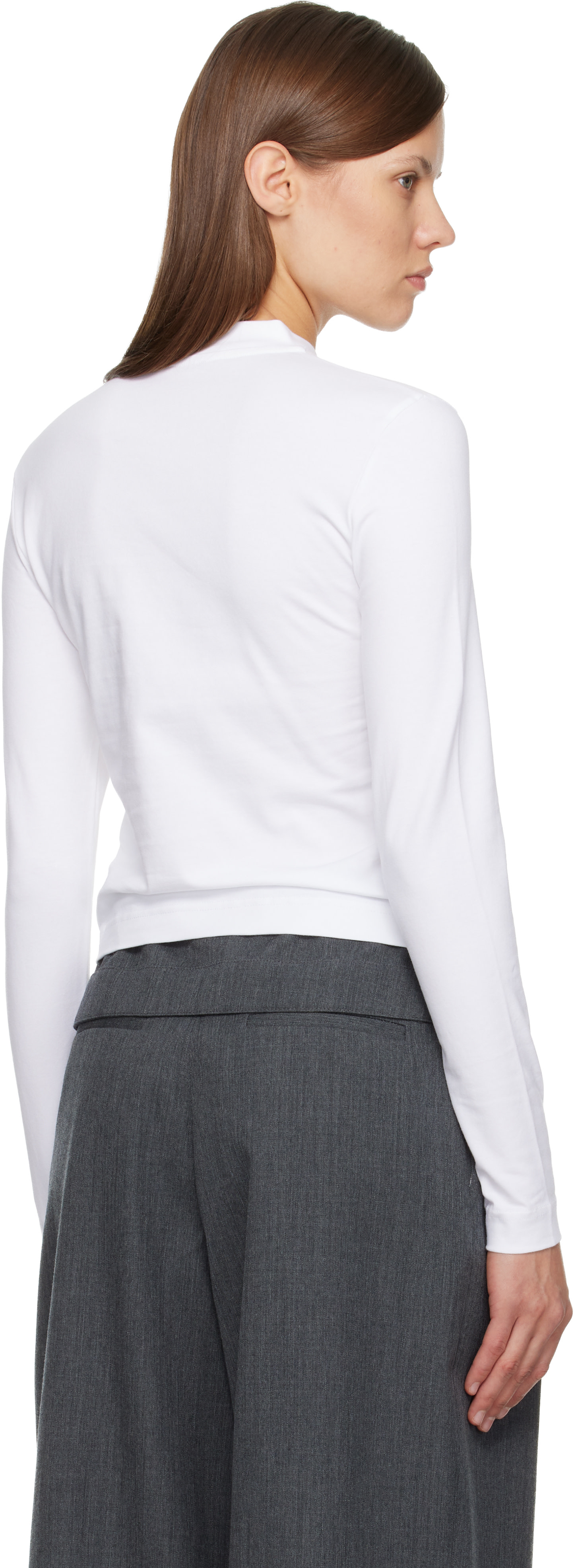JACQUEMUS: White 'The Gros Grain' Long-Sleeve T-shirt | SSENSE Canada