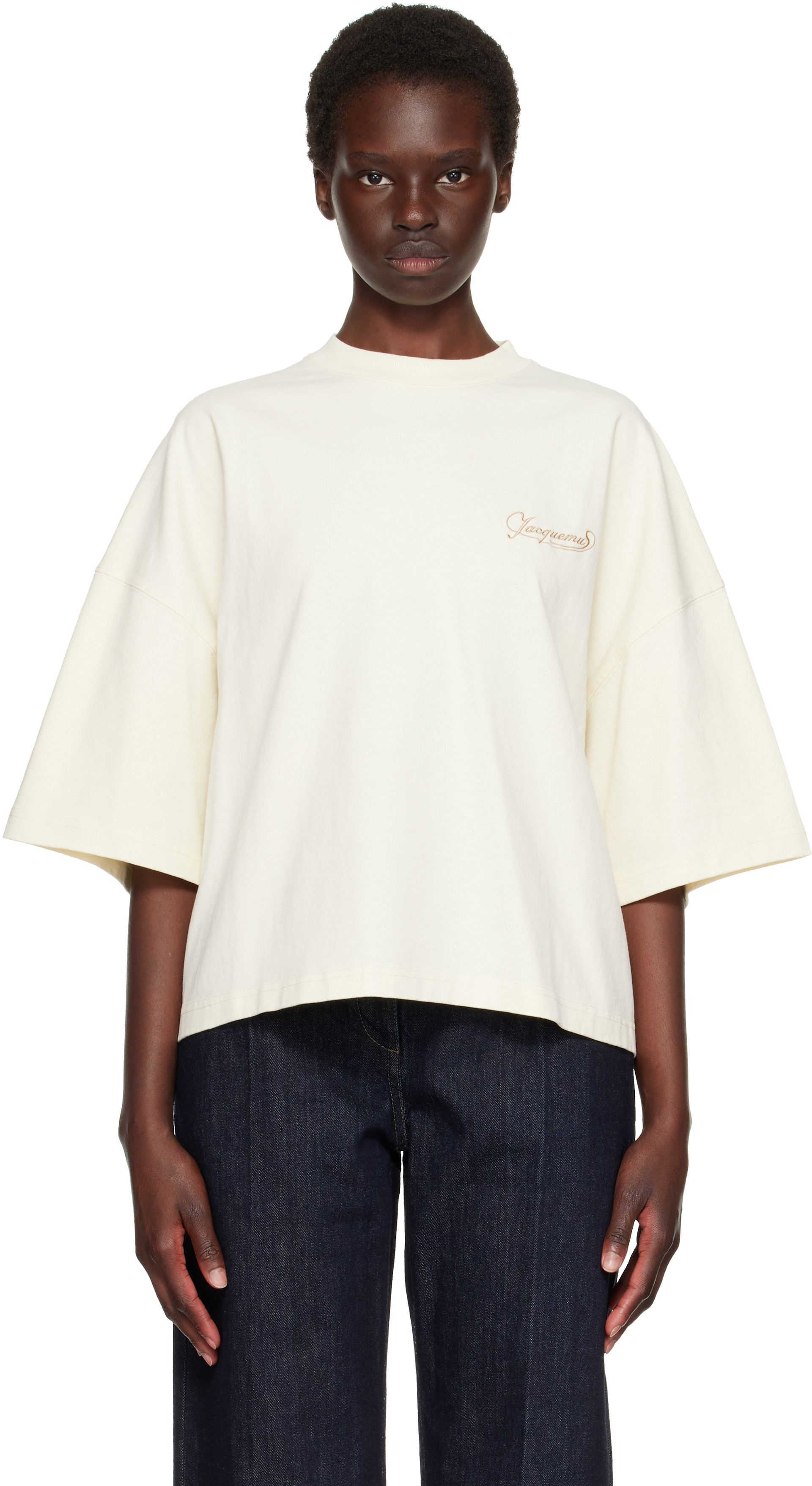 JACQUEMUS - T-shirt Corto beige
