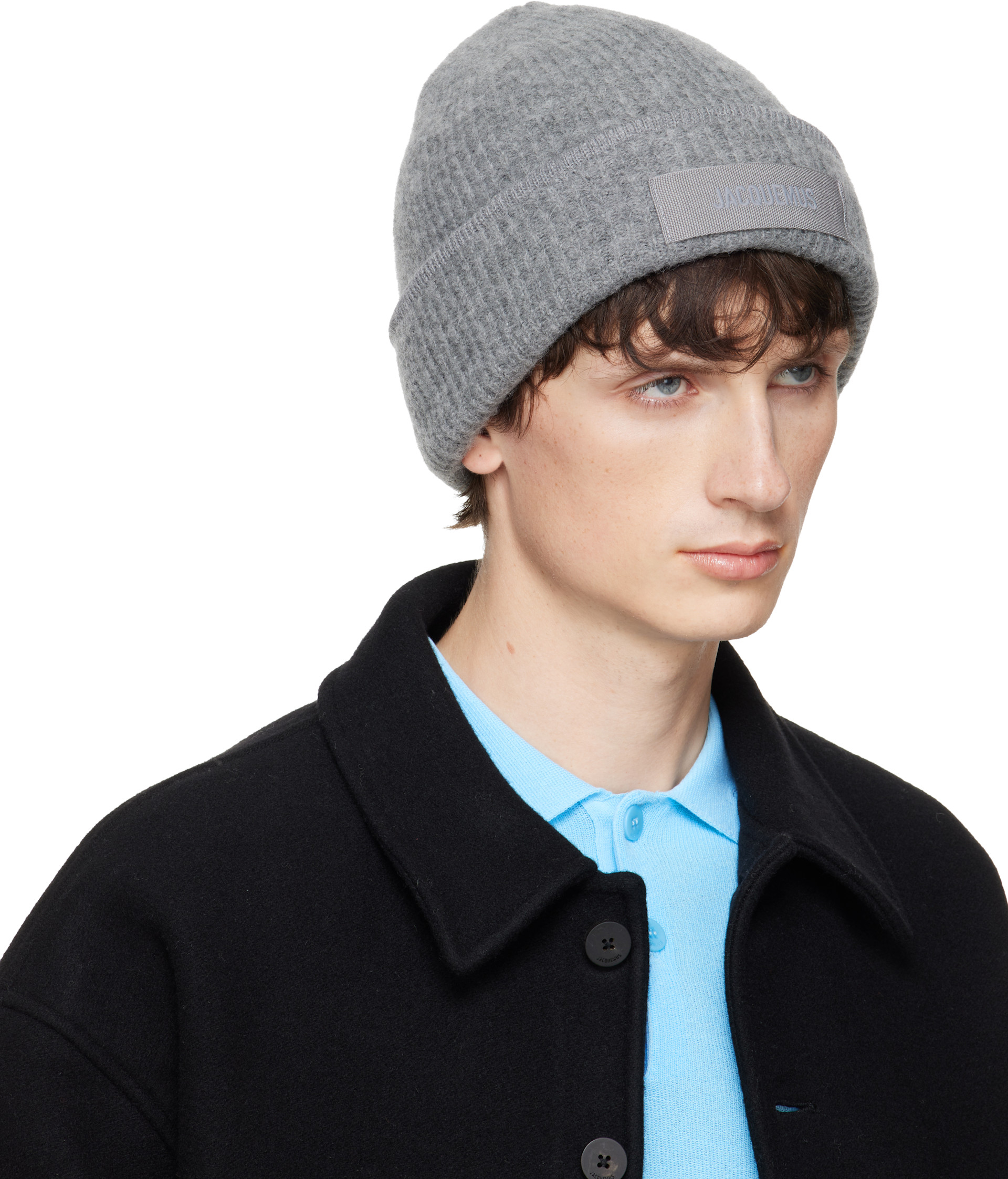 JACQUEMUS: Gray La Casa 'The Gros Grain' Beanie | SSENSE