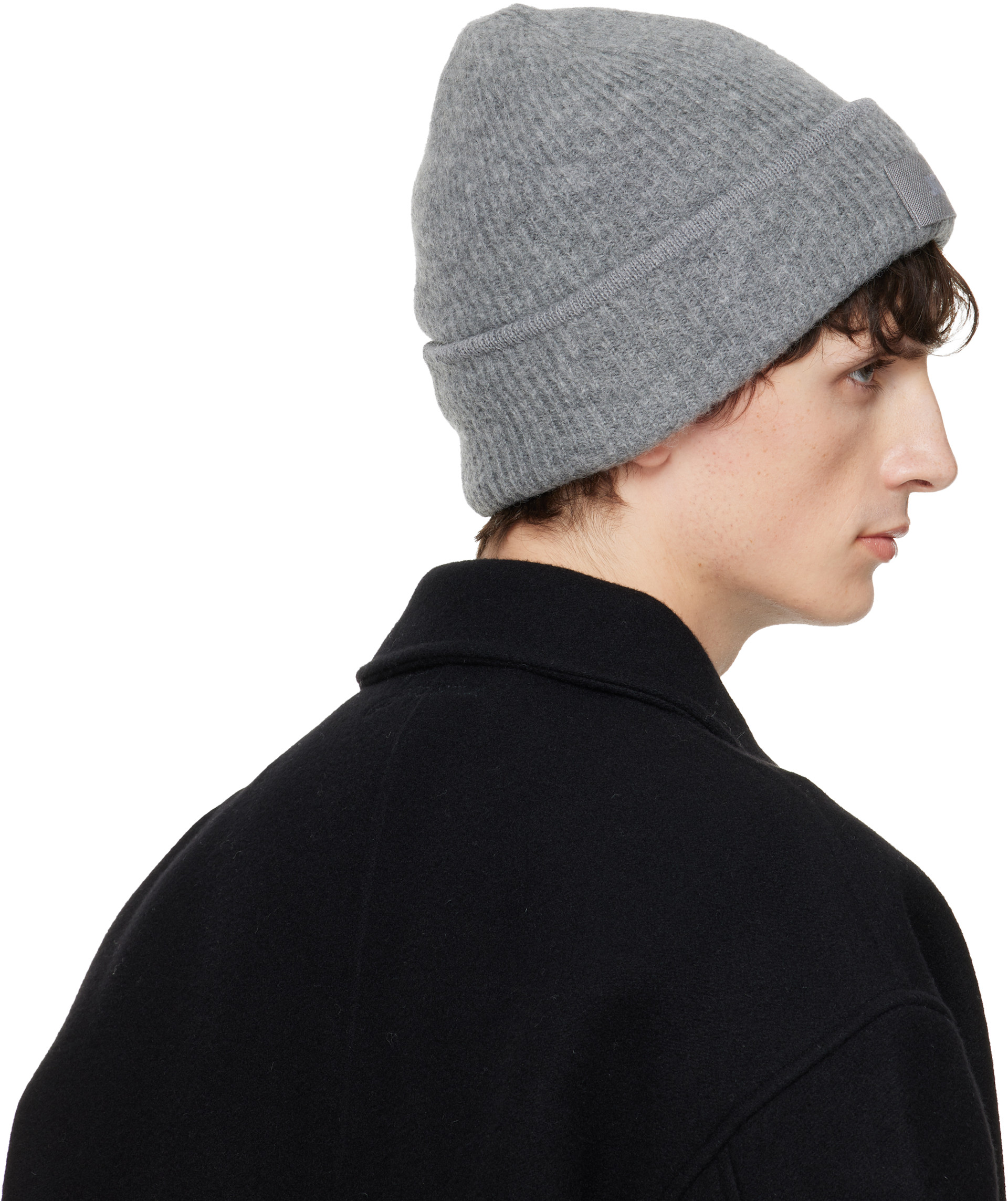 JACQUEMUS: Gray La Casa 'The Gros Grain' Beanie | SSENSE