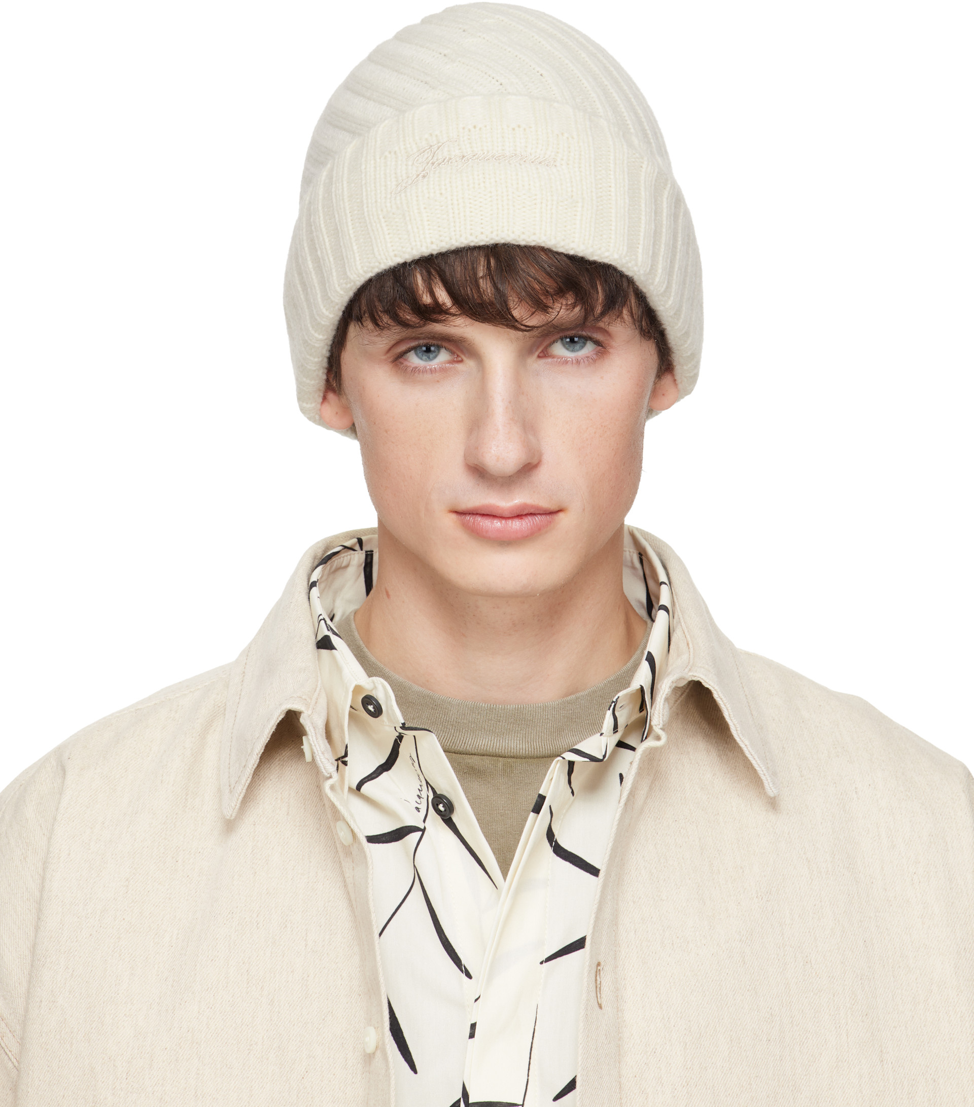JACQUEMUS - Bonnet Tourni blanc cassé