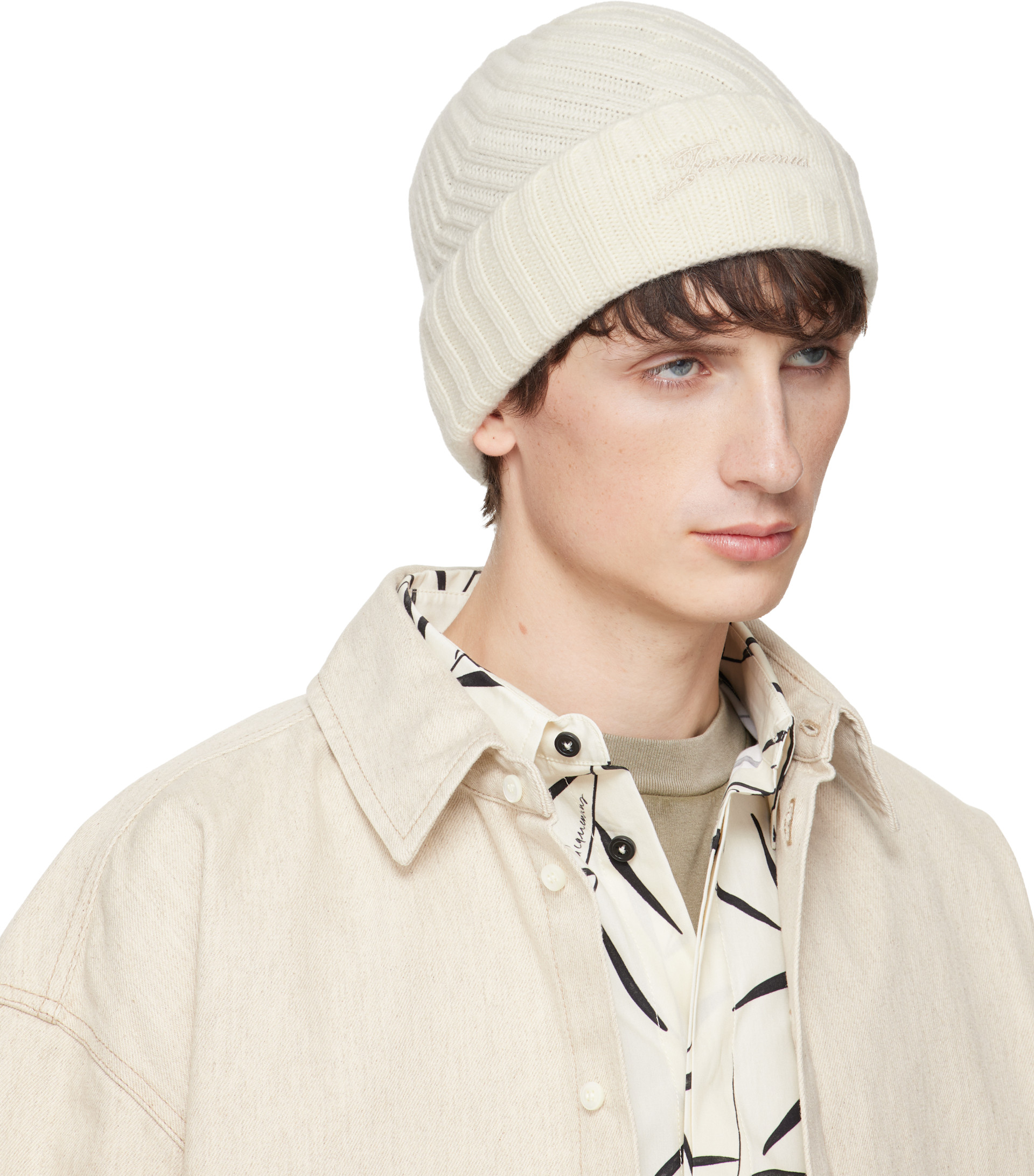 JACQUEMUS - Bonnet Tourni blanc cassé
