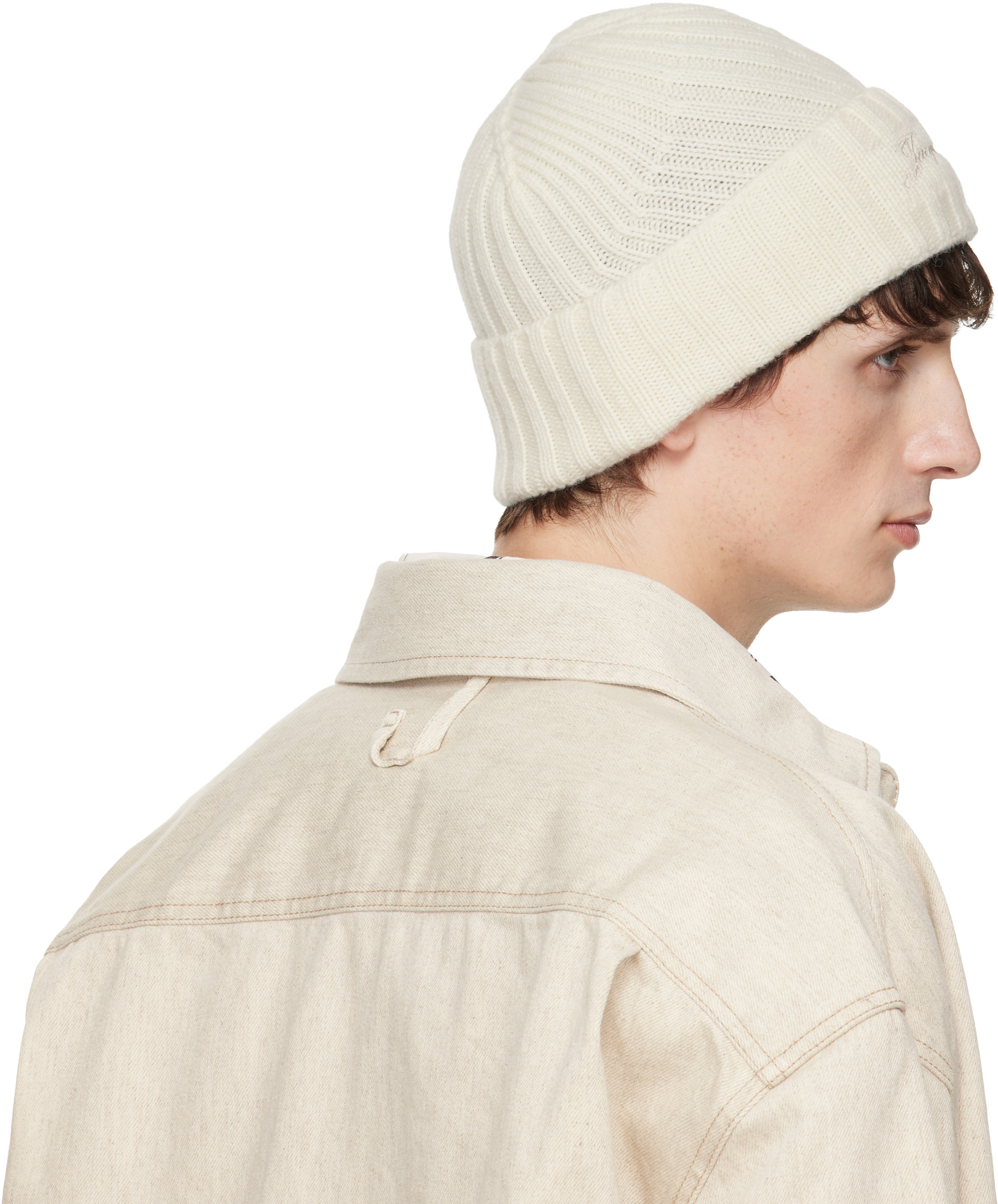 JACQUEMUS - Bonnet Tourni blanc cassé