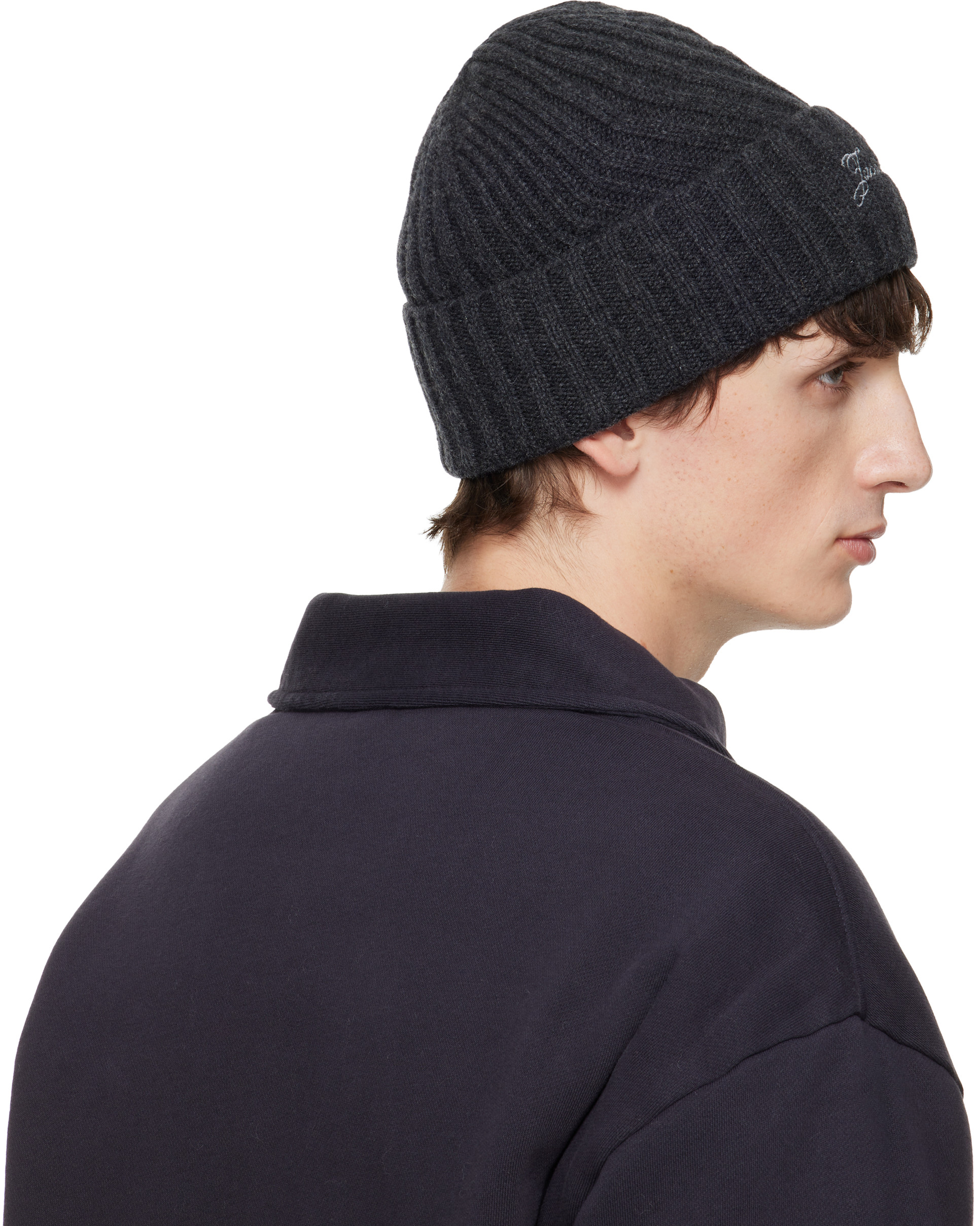 JACQUEMUS: Gray 'The Tourni' Beanie | SSENSE