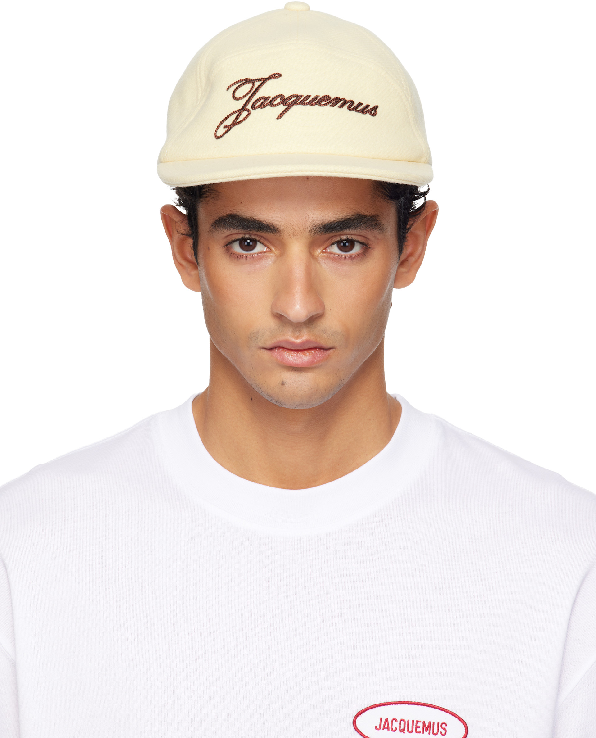 JACQUEMUS logo embroidered baseball hat cap JACQUEMUS Embroidered wool baseball cap | NET-A-PORTER main image 3