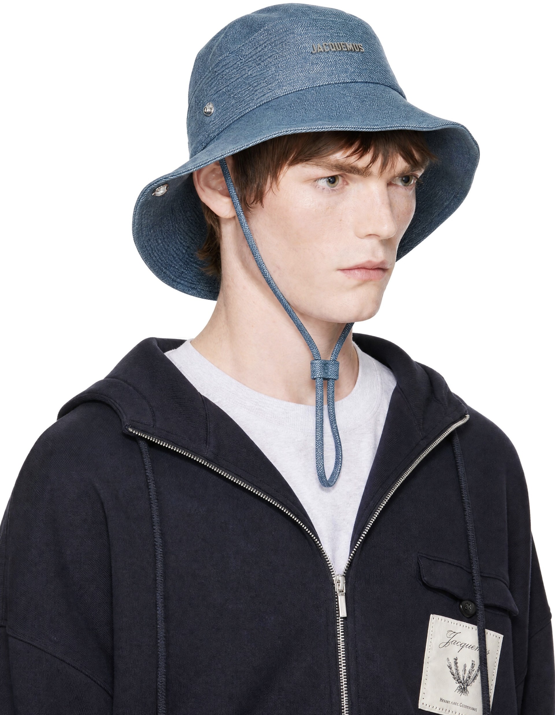 jacquemus バケットハット デニム 60 JACQUEMUS: ブルー 'The de-Nîmes denim' バケットハット | SSENSE 日本