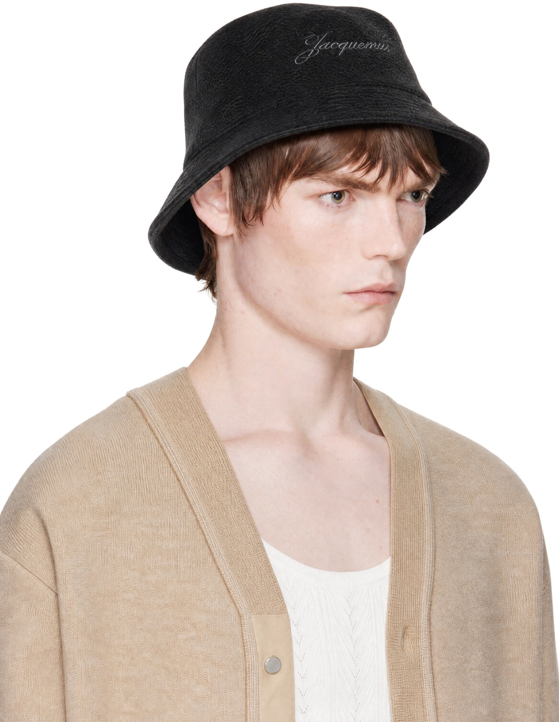 JACQUEMUS - Chapeau bob Cachemiro gris
